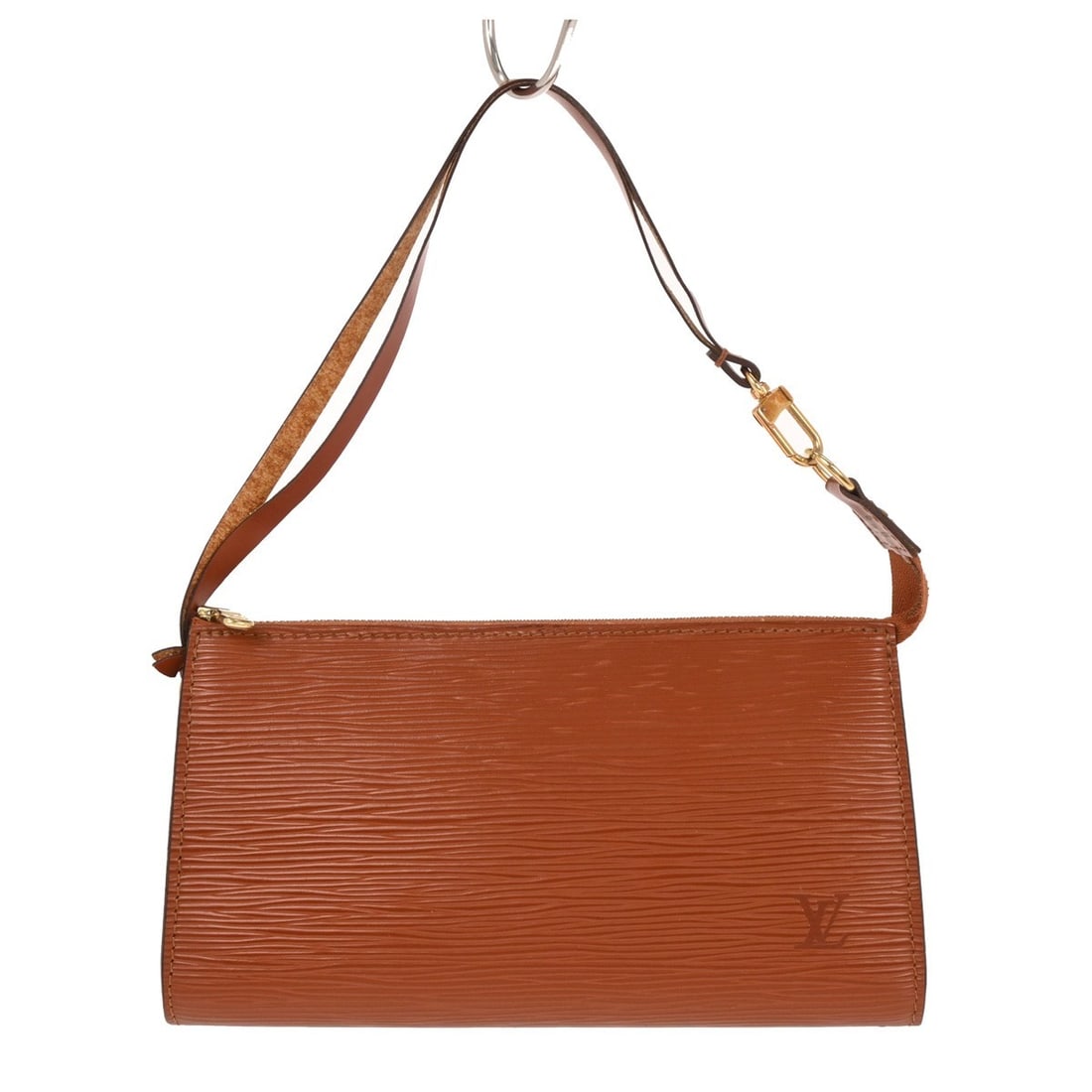 Louis Vuitton Epi Brown Pochette Accessoires M52943 Medium Clutch Bag: Louis Vuitton Epi Brown Pochette Accessoires M52943 Medium Clutch Bag This is a Louis Vuitton Pochette Accessoires 21 clutch in brown Epi leather, featuring the signature Epi pattern and logo accent. 
