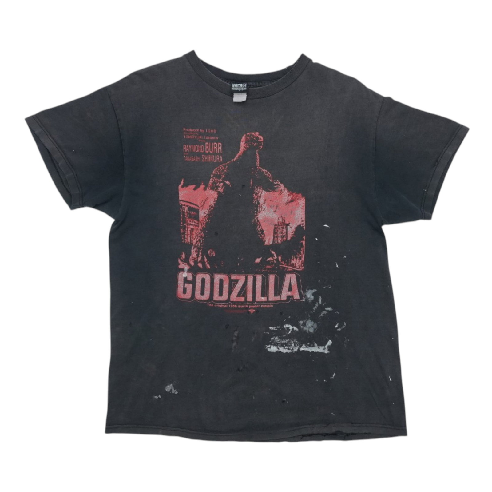 Vintage Black 2000s Godzilla Graphic Cotton T-Shirt Size Large: Vintage Black 2000s Godzilla Graphic Cotton T-Shirt Size Large This is an original vintage Godzilla shirt from the 2000s featuring front and back graphics. The shirt is made of 100% cotton in black an
