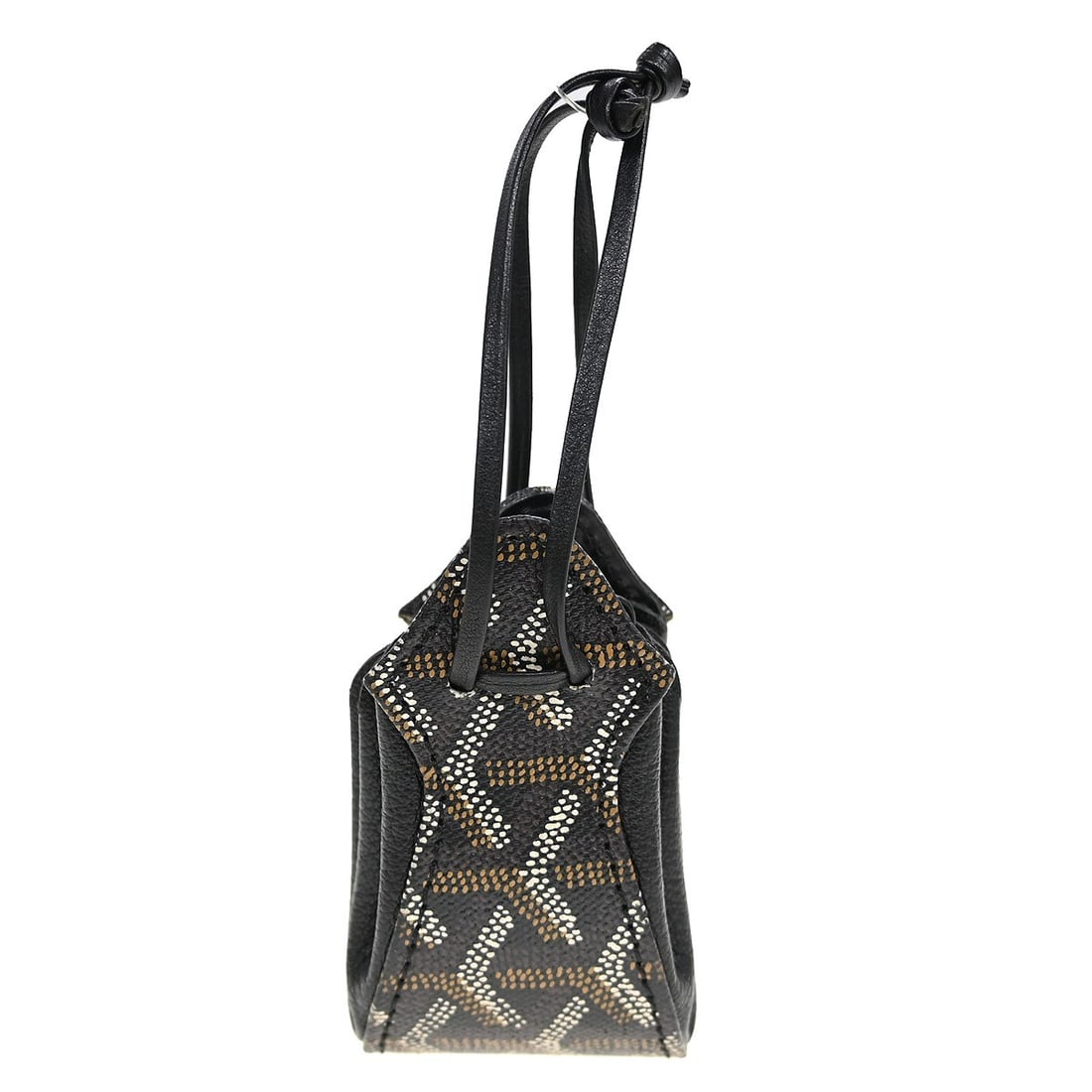 Goyard Micro Black Goyardine Canvas Leather Drawstring Bag (1 of 7)