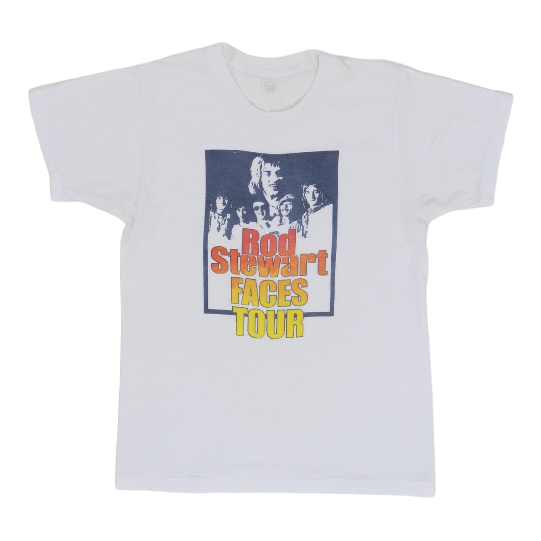 Vintage 1975 Faces Tour Rod Stewart White Poly Cotton Shirt (1 of 7)