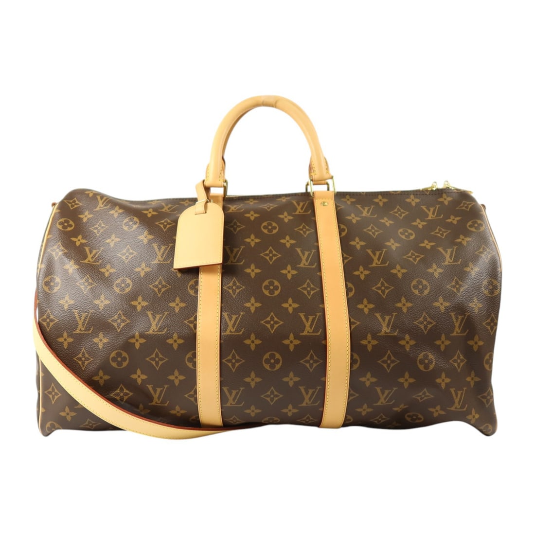 Louis Vuitton Keepall Bandouliere 50 Monogram Boston Bag M41416: Louis Vuitton Keepall Bandouliere 50 Monogram Boston Bag M41416 This Louis Vuitton Keepall Bandouliere 50 is a versatile Boston bag crafted from brown PVC coated canvas in the signature Monogram patte