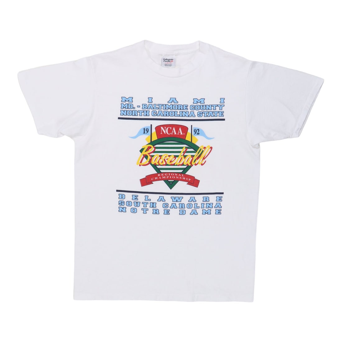Vintage 1992 NCAA Baseball Regional Champions White Cotton Shirt (1 of 4)