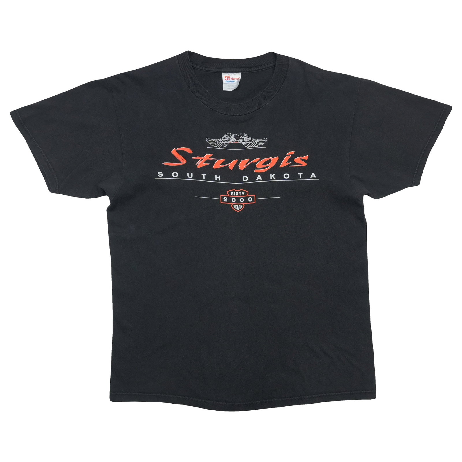 Vintage 2000 Sturgis Motorcycle Rally 60th Anniversary Black Cotton Shirt (1 of 6)