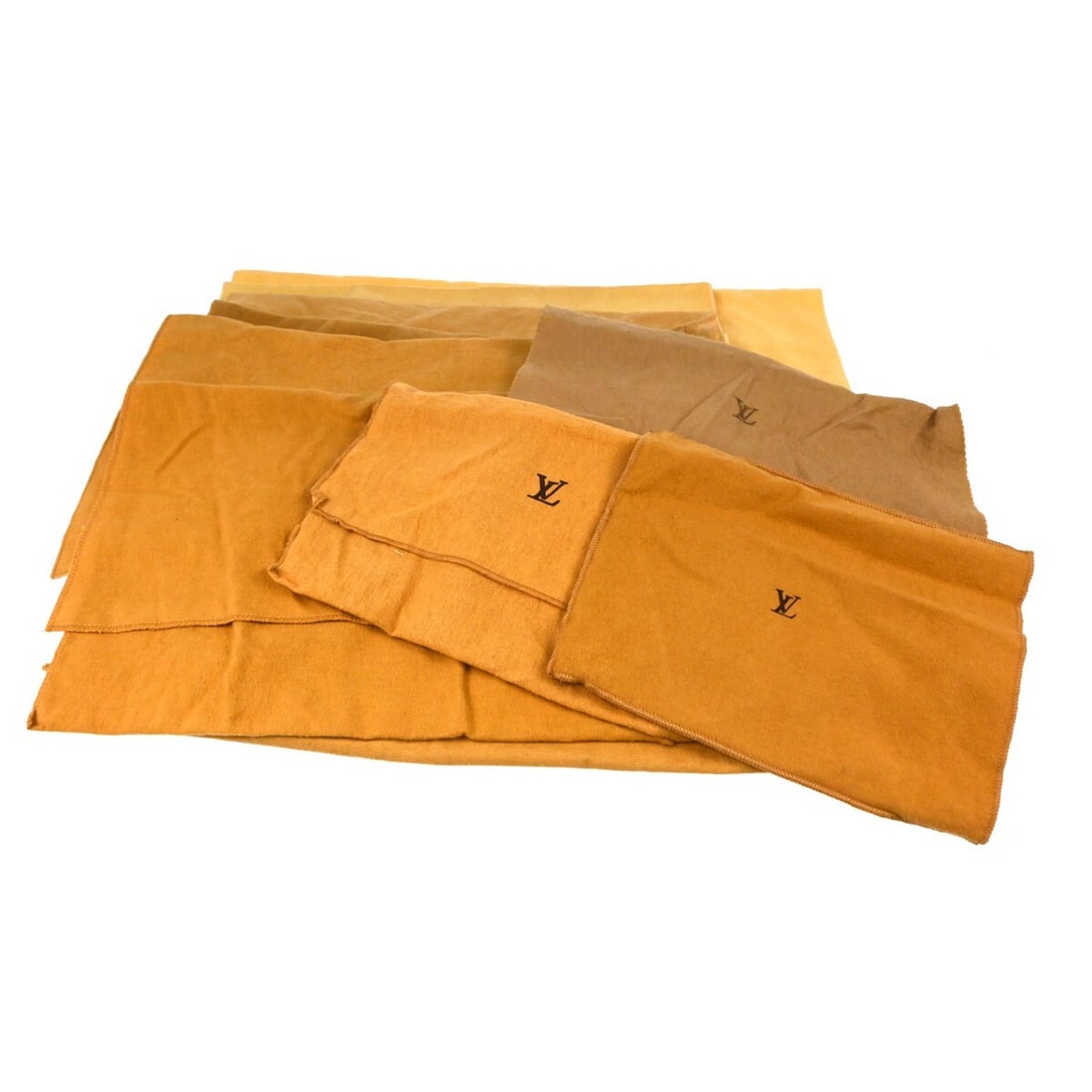 Louis Vuitton 10 Piece Dust Bag Set Brown Beige Cotton: Louis Vuitton 10 Piece Dust Bag Set Brown Beige Cotton This Louis Vuitton dust bag set includes 10 bags made from 100% cotton, showcasing a stylish brown and beige color scheme. The exterior condition