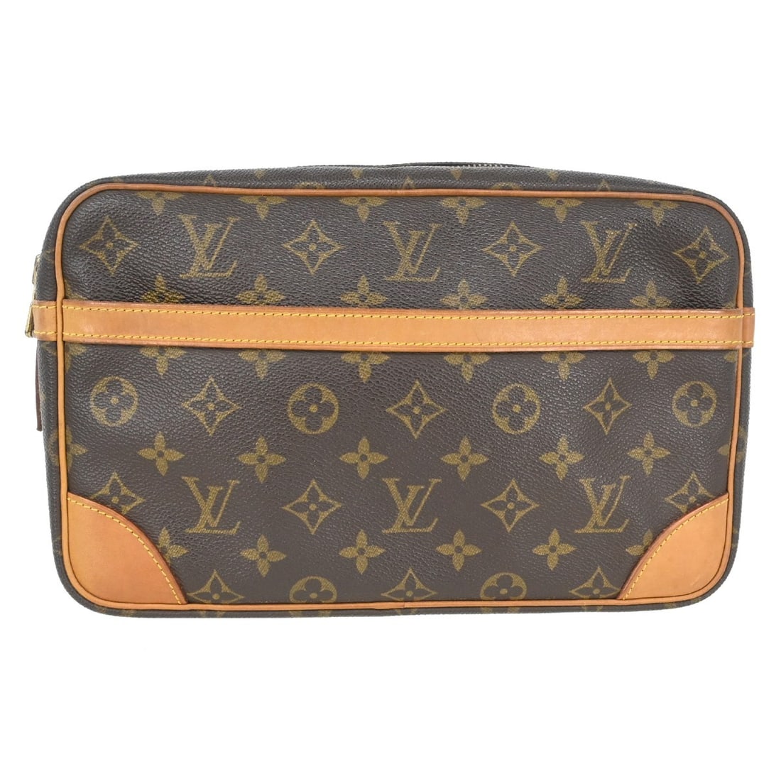 Louis Vuitton Compiegne 28 Monogram Canvas Brown Clutch Handbag M51845 (1 of 18)