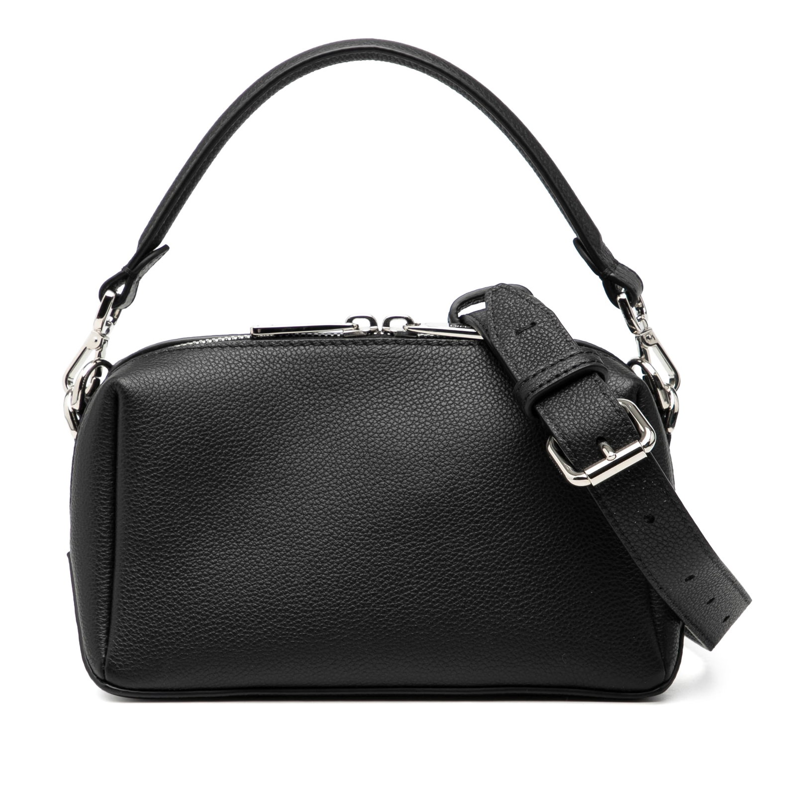 Black Leather Lui Satchel Bag with Detachable Straps by Fendi (1 of 8)