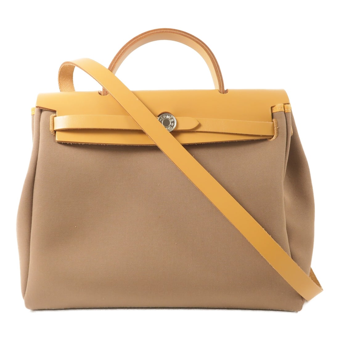 Hermes Herbag PM Canvas 2way Shoulder Bag Etoupe Natural Sable (1 of 18)