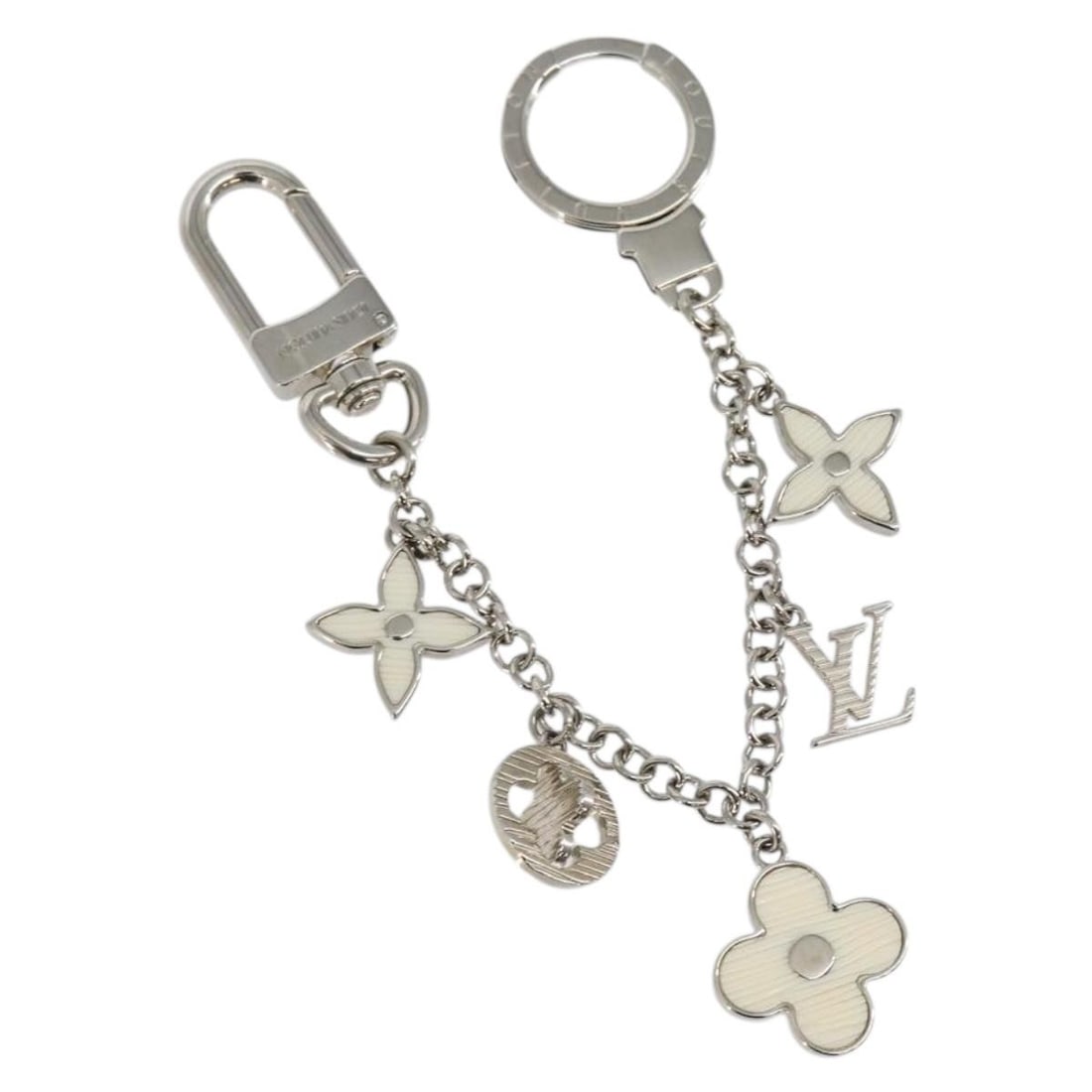 Louis Vuitton M65110 Bijoux Sac Chainne Silver Bag Charm Authentic: Louis Vuitton M65110 Bijoux Sac Chainne Silver Bag Charm Authentic Enhance your collection with this authentic Louis Vuitton Bijoux Sac Chainne Fleur De Epi Bag Charm. Crafted from high-quality metal,