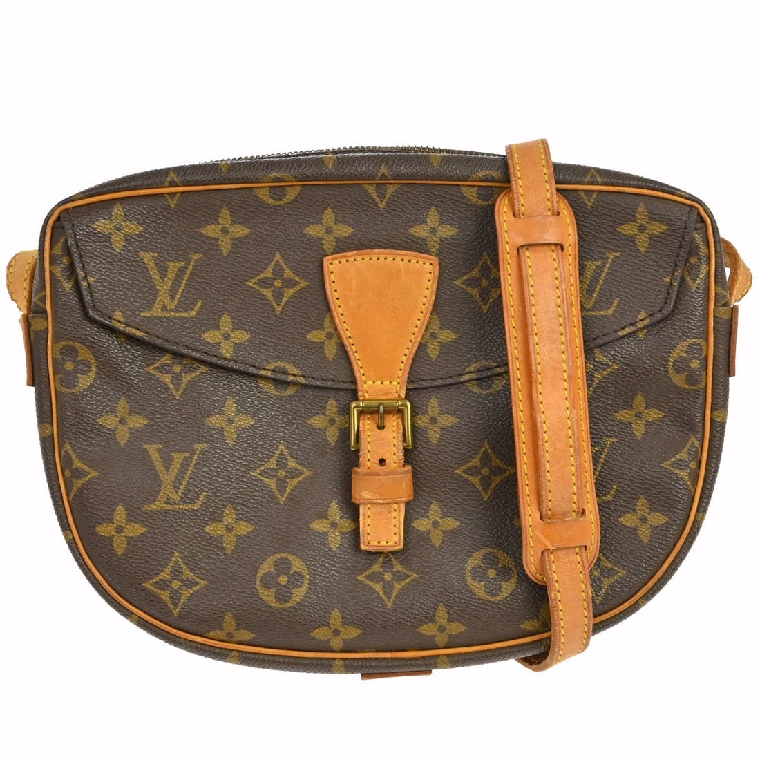 Louis Vuitton Jeune Fille MM Monogram Canvas Small Shoulder Bag M51226: Louis Vuitton Jeune Fille MM Monogram Canvas Small Shoulder Bag M51226 This Louis Vuitton Jeune Fille MM shoulder bag features the iconic Monogram canvas exterior with a beige crossbody strap. The bag