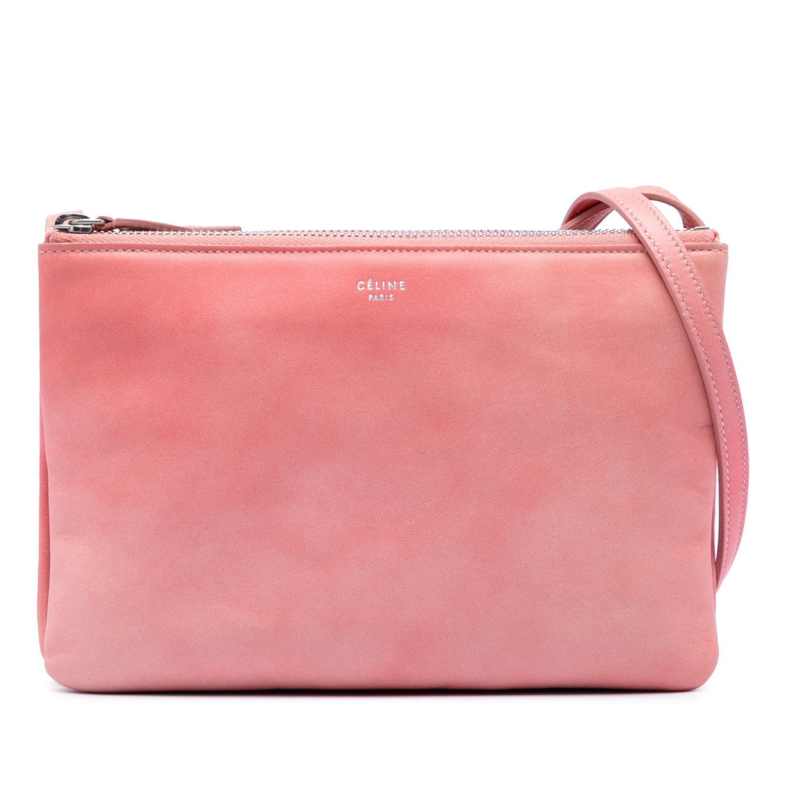 Celine Trio Small Pink Lambskin Leather Crossbody Bag with Three Compartments (1 of 7)