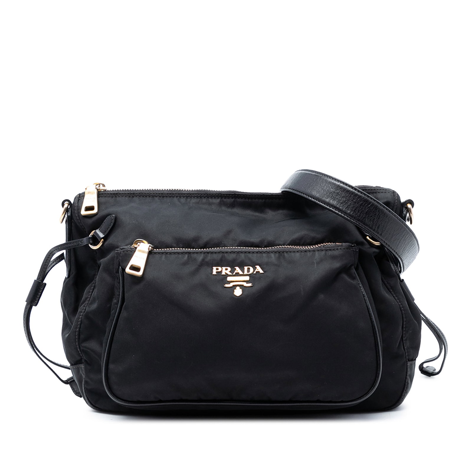 Black Nylon Shoulder Bag with Saffiano Leather Trim by Prada (1 of 6)