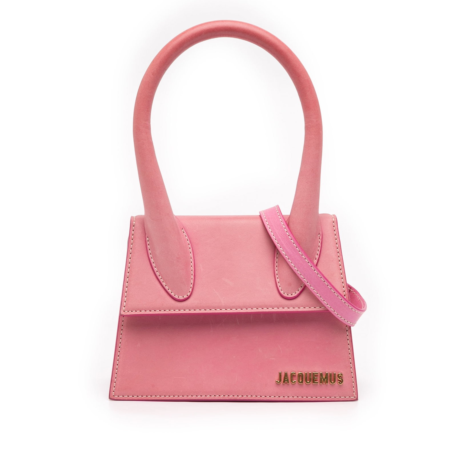 Pink Le Chiquito Moyen Satchel by Jacquemus Croc Embossed Leather Handbag (1 of 11)
