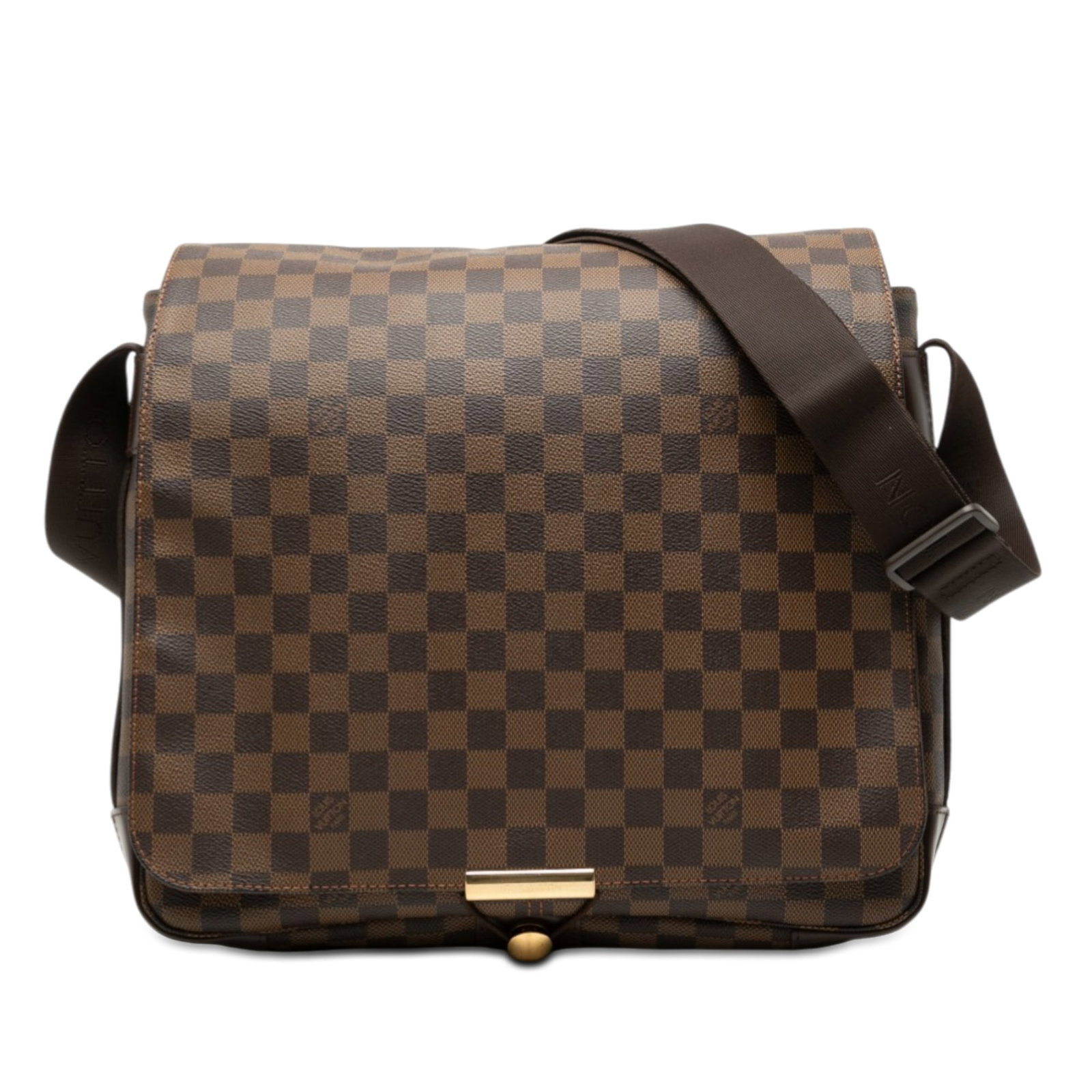 Louis Vuitton Bastille Shoulder Bag in Damier Ebene Canvas with Leather Trim: Louis Vuitton Bastille Shoulder Bag in Damier Ebene Canvas with Leather Trim The Louis Vuitton Damier Ebene Bastille bag features a brown Damier Ebene canvas body with leather trim, an adjustable flat