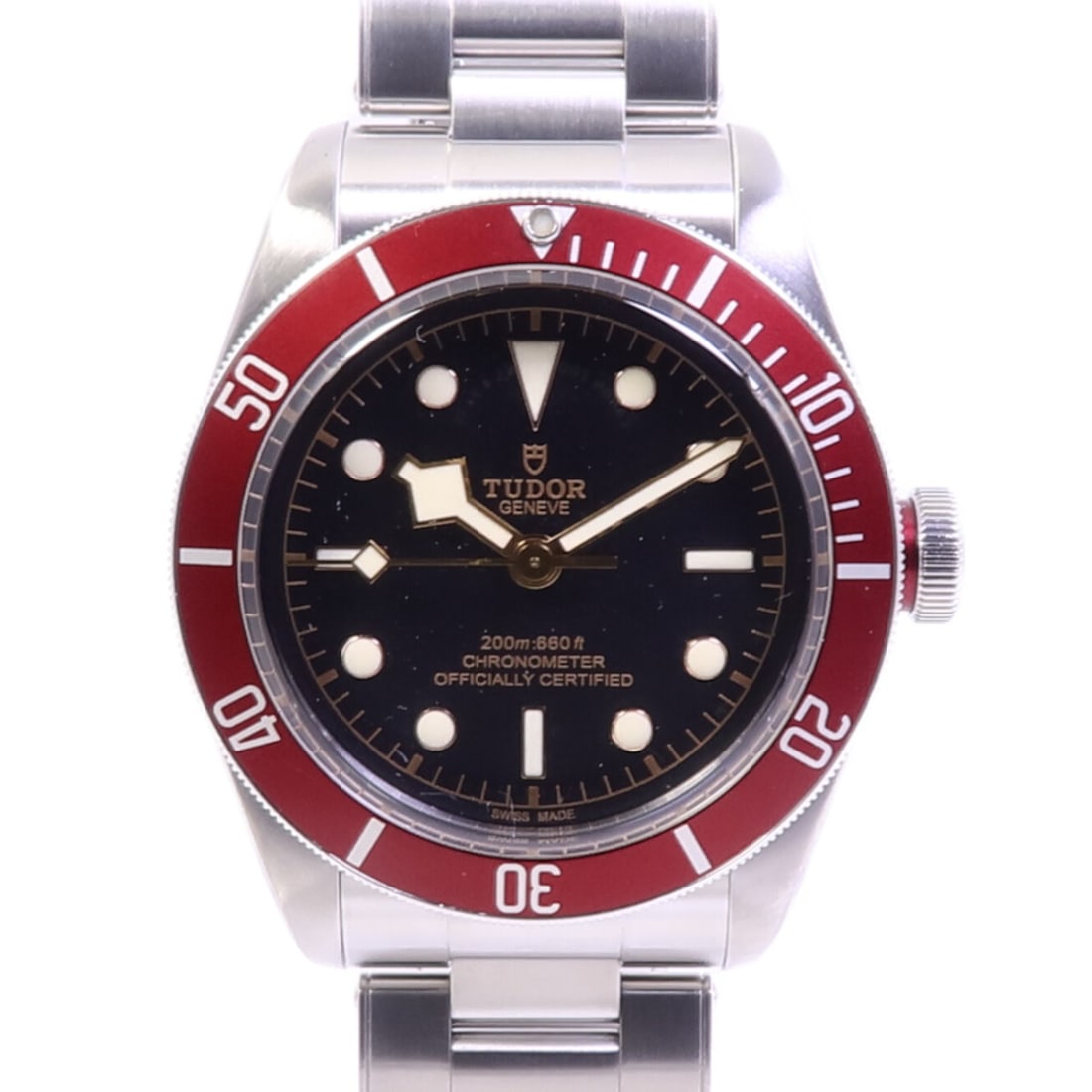 TUDOR Black Bay Automatic Stainless Steel Men's Black Dial Watch: TUDOR Black Bay Automatic Stainless Steel Men's Black Dial Watch This TUDOR Black Bay 79230R is a men's automatic wristwatch crafted from stainless steel. It features a black dial and frame, with a ma