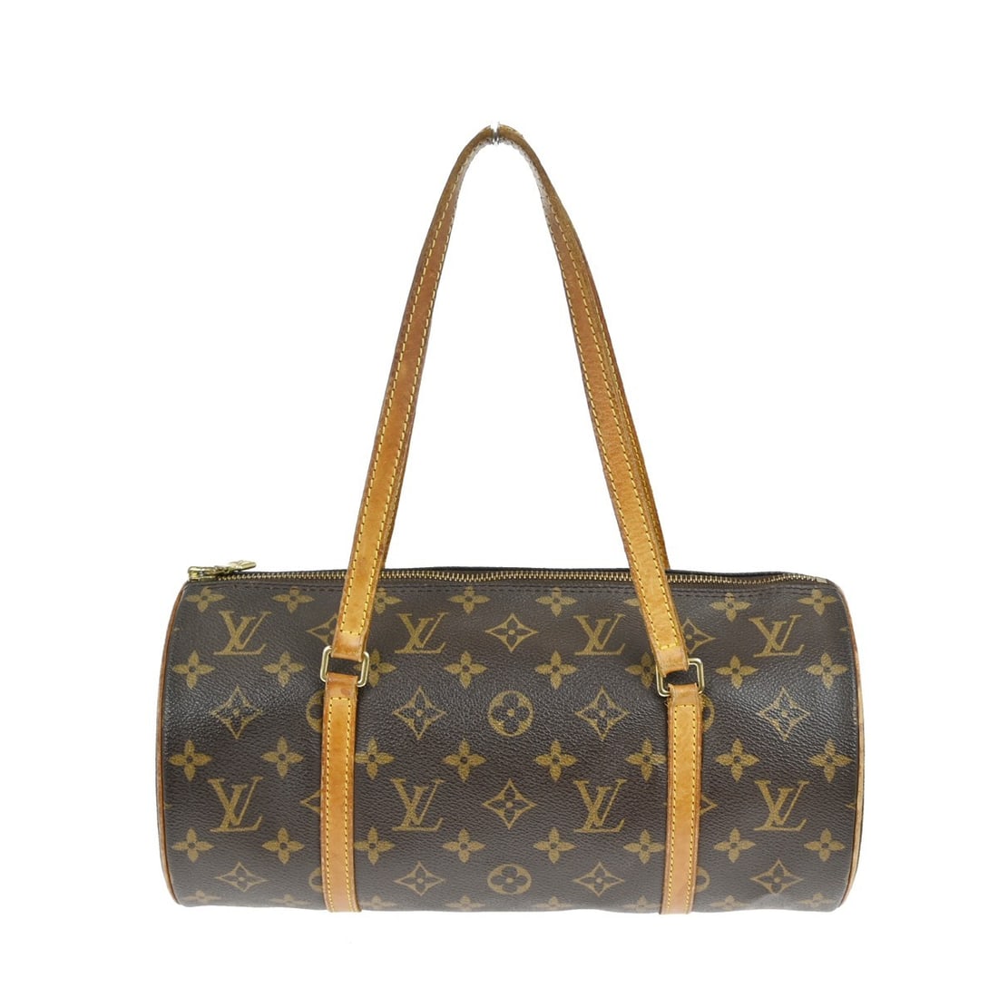 Louis Vuitton Papillon 30 Monogram Canvas Medium Brown Handbag M51385: Louis Vuitton Papillon 30 Monogram Canvas Medium Brown Handbag M51385 This Louis Vuitton Papillon 30 handbag features the signature monogram canvas exterior with brown leather double handles and a zip