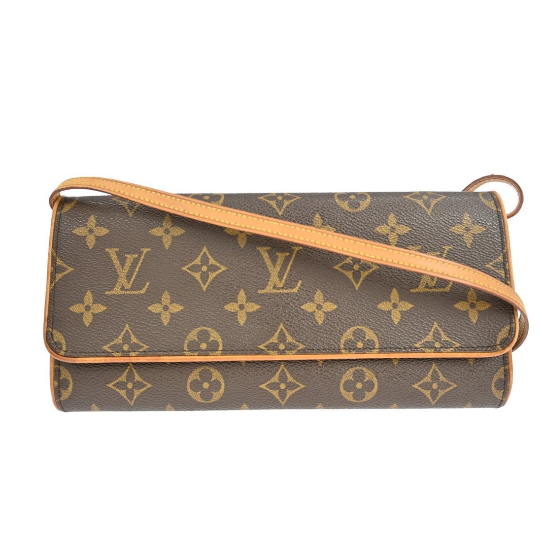 Louis Vuitton Pochette Twin GM Monogram Canvas Crossbody Bag M51852: Louis Vuitton Pochette Twin GM Monogram Canvas Crossbody Bag M51852 This Louis Vuitton Pochette Twin GM crossbody bag features the iconic monogram canvas leather exterior and a detachable leather cros