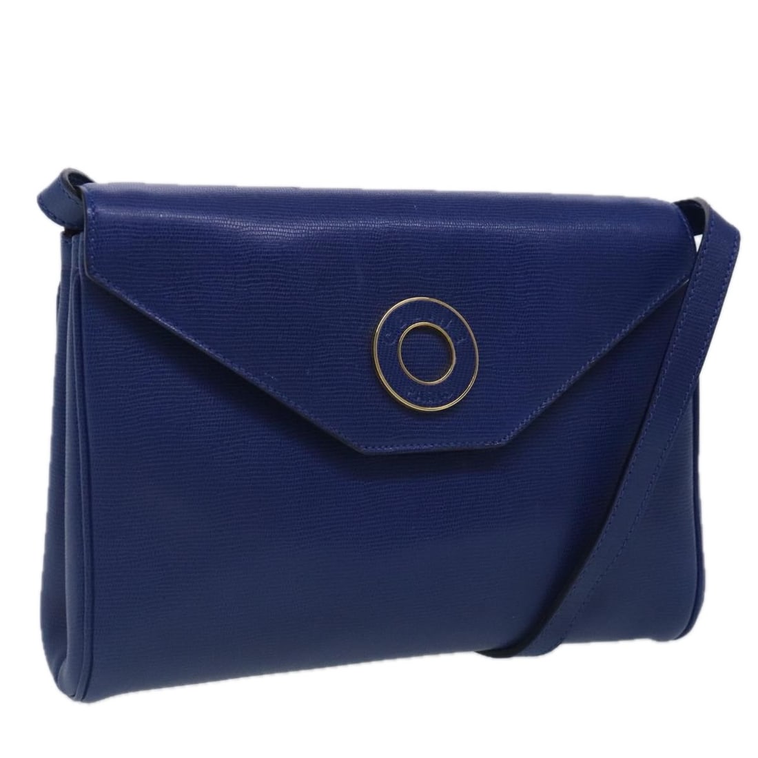 Celine Blue Leather Shoulder Bag with Gold Accents Made in Italy: Celine Blue Leather Shoulder Bag with Gold Accents Made in Italy This CELINE shoulder bag is crafted from blue leather with gold-tone accents, offering a stylish accessory for women. Made in Italy, it