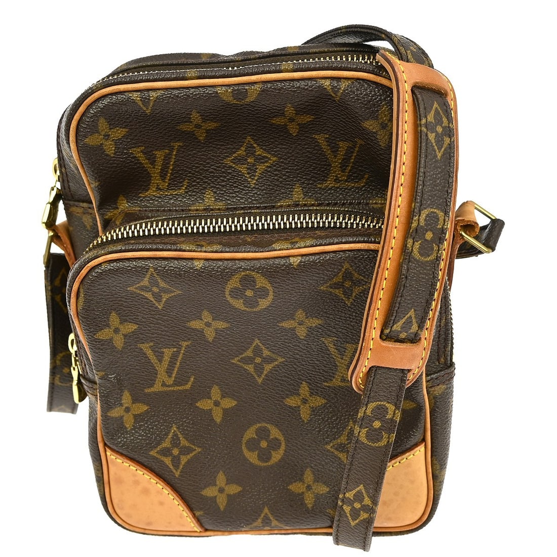 Louis Vuitton Amazone Monogram Canvas Medium Crossbody Bag Brown M45236: Louis Vuitton Amazone Monogram Canvas Medium Crossbody Bag Brown M45236 This Louis Vuitton Amazone crossbody bag features the iconic Monogram canvas leather exterior in brown, complemented by a matchi