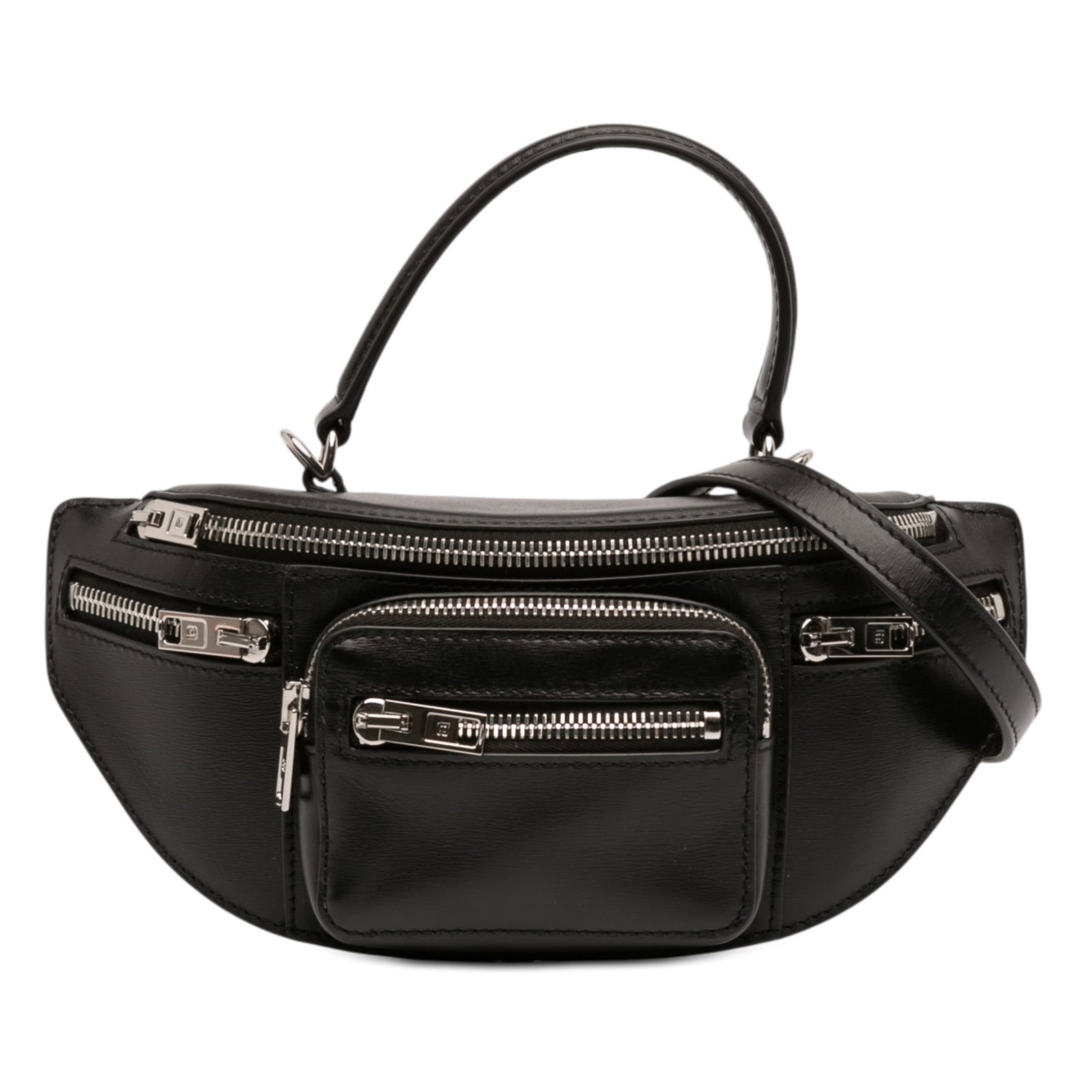Mini Attica Black Leather Satchel with Chain Strap by Alexander Wang (1 of 12)