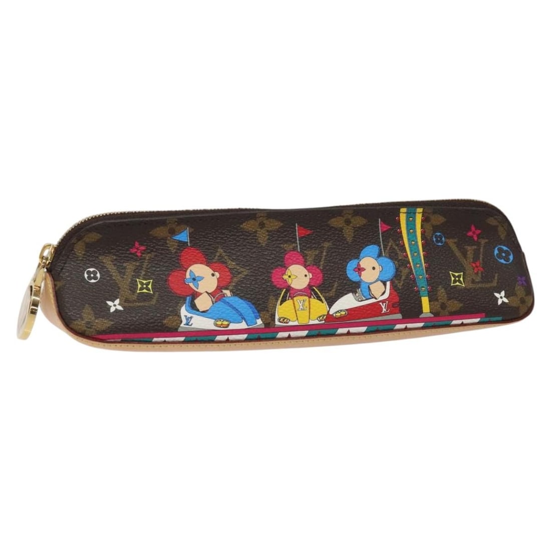 Louis Vuitton Vivienne Monogram Canvas Pen Case GI0540 with Dust Bag: Louis Vuitton Vivienne Monogram Canvas Pen Case GI0540 with Dust Bag This Louis Vuitton Monogram Vivienne Trousse Elizabeth Pen Case features the brand's iconic monogram canvas design, crafted in Fran