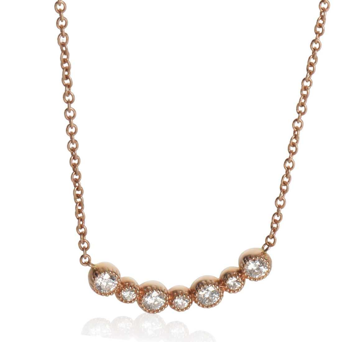 14K Rose Gold Diamond Pendant 0.21 Cts Unisex: 14K Rose Gold Diamond Pendant 0.21 Cts Unisex This exquisite Rose Gold Diamond Pendant showcases a stunning round brilliant shape, featuring a total diamond weight of 0.21 carats. Crafted from 14K ros