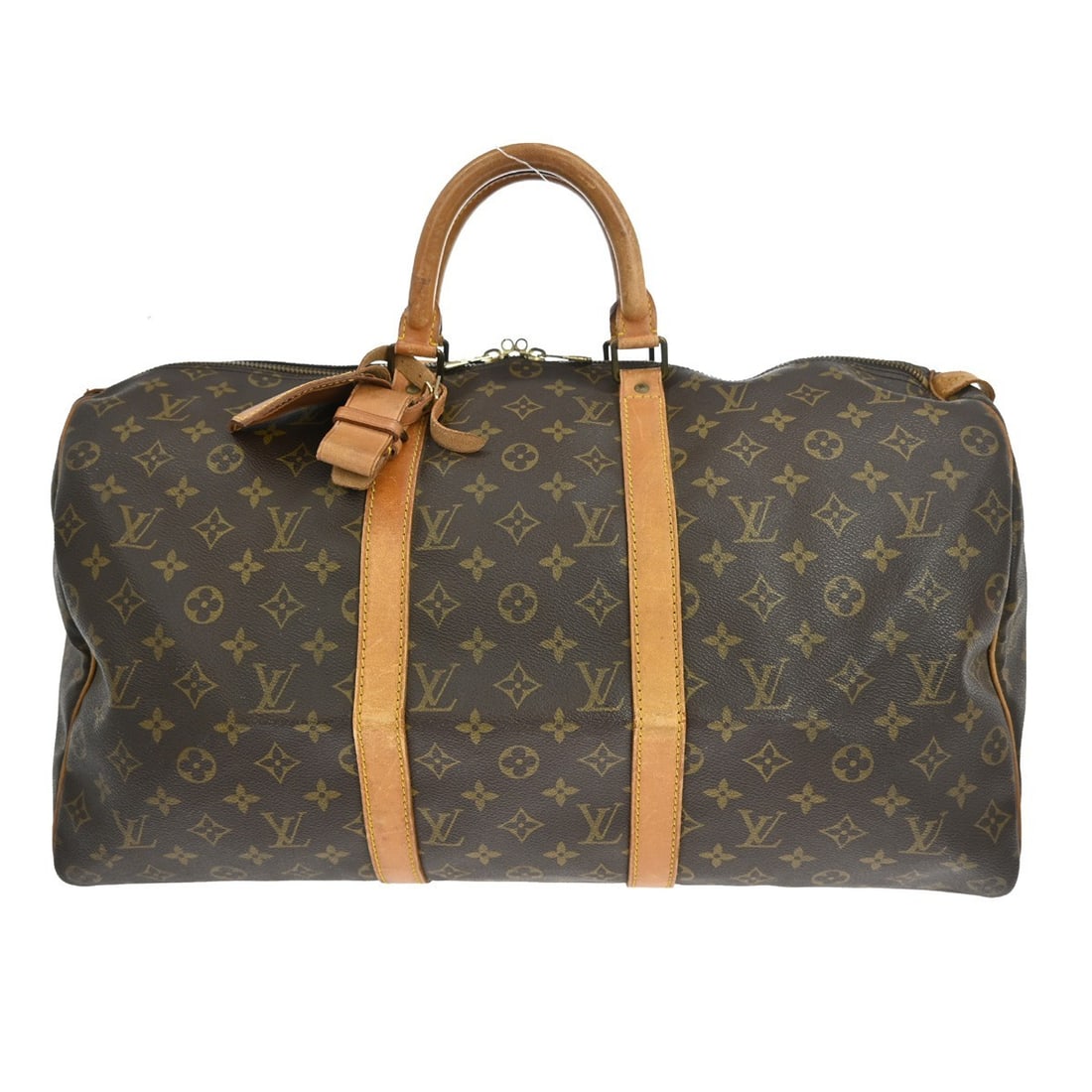 Keepall Monogram Canvas Travel Bag by Louis Vuitton: Keepall Monogram Canvas Travel Bag by Louis Vuitton The Louis Vuitton Keepall Bag in Monogram Canvas is a unisex travel bag featuring brown leather and classic monogram design. Crafted in France, it s