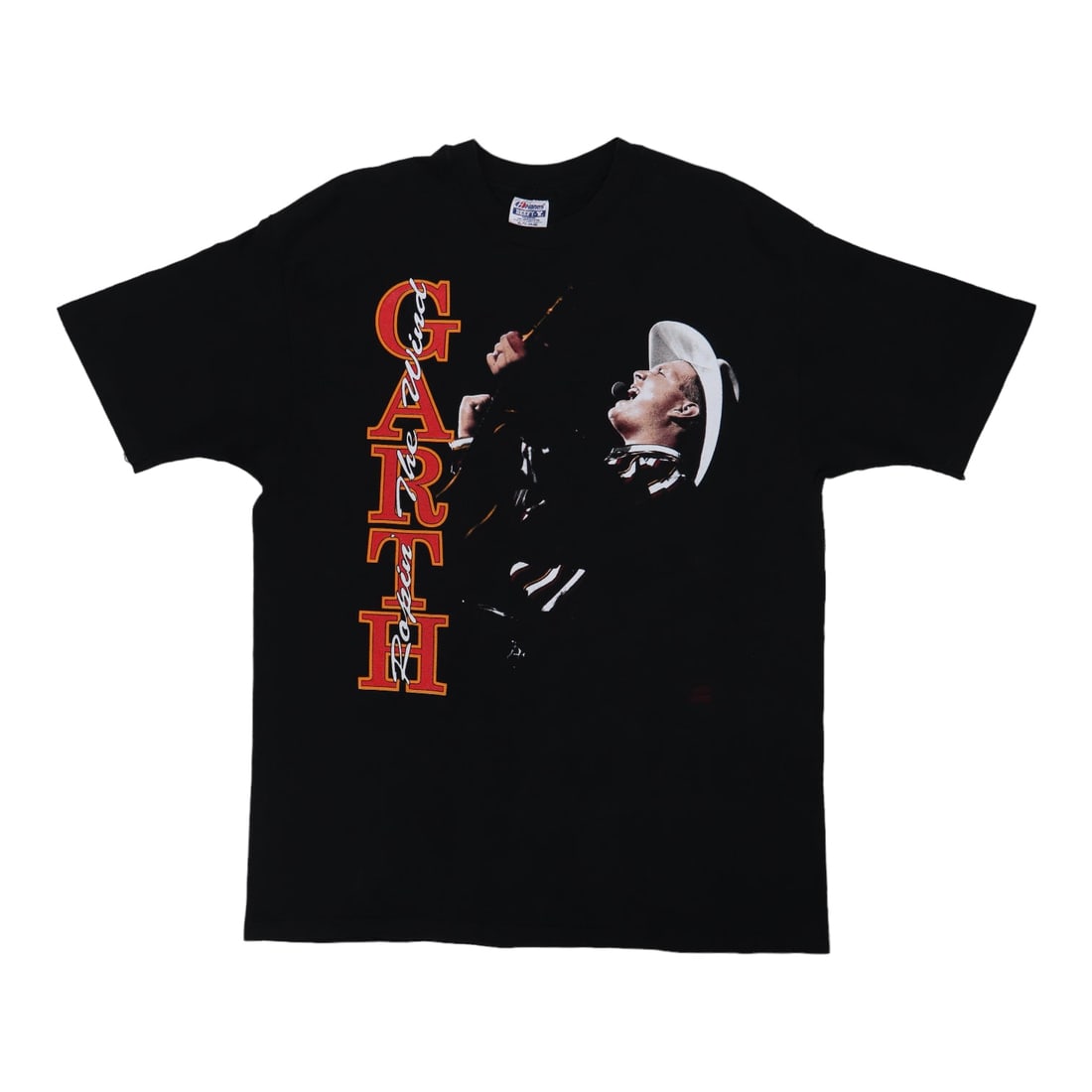 Vintage 1991 Garth Brooks Ropin The Wind Black Graphic Shirt XL (1 of 4)