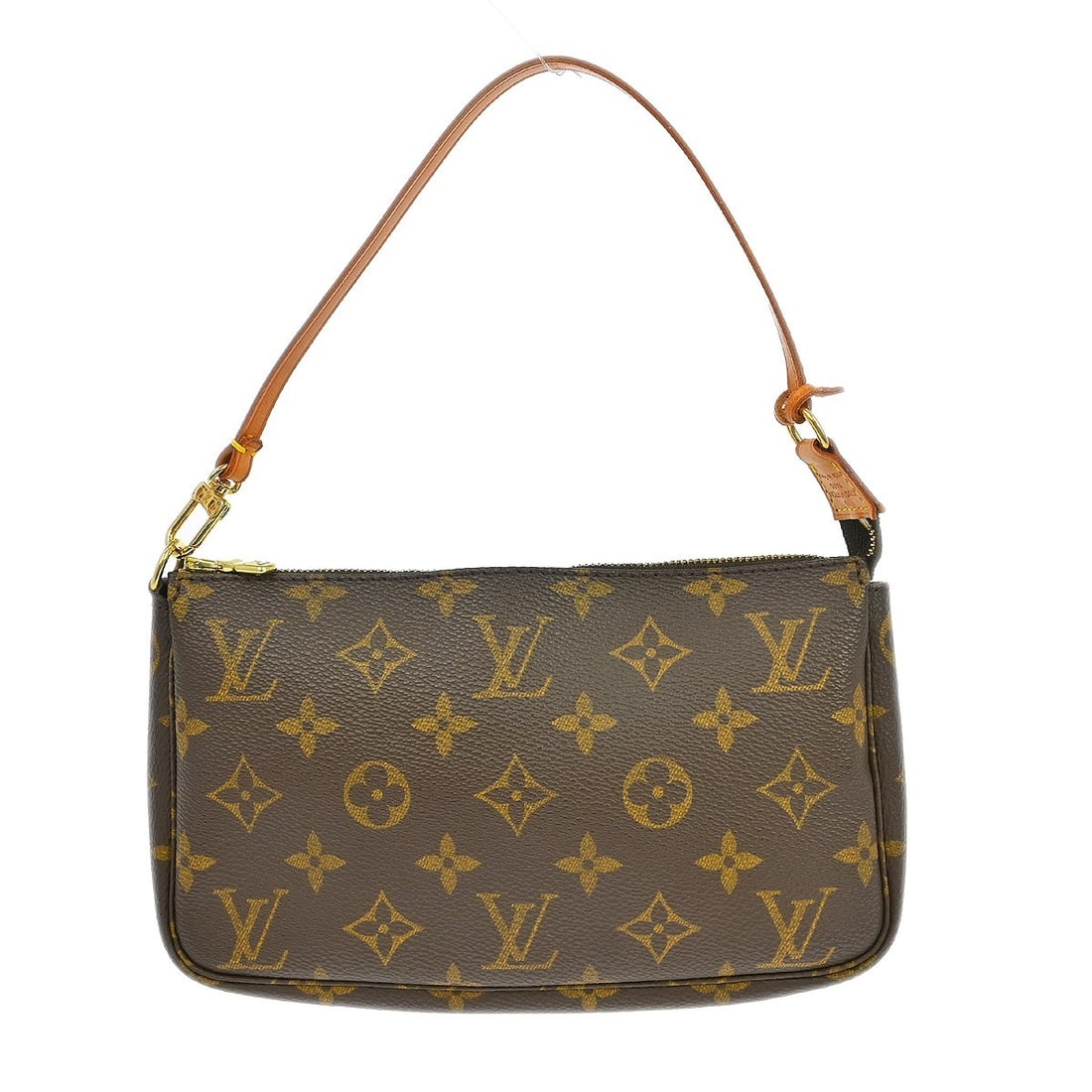 Louis Vuitton Monogram Pochette Accessoires M51980 Brown Canvas Leather Bag: Louis Vuitton Monogram Pochette Accessoires M51980 Brown Canvas Leather Bag This Louis Vuitton Pochette Accessoires handbag features the iconic Monogram canvas leather exterior in brown. Designed in a
