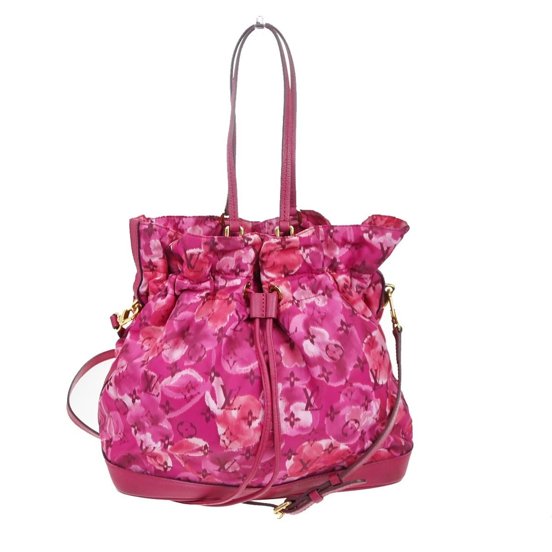 Louis Vuitton Noefull Pink Nylon Women's Handbag: Louis Vuitton Noefull Pink Nylon Women's Handbag This Louis Vuitton Noefull handbag is crafted from pink nylon and designed for women. It features a spacious interior and is made in Italy. The bag is 