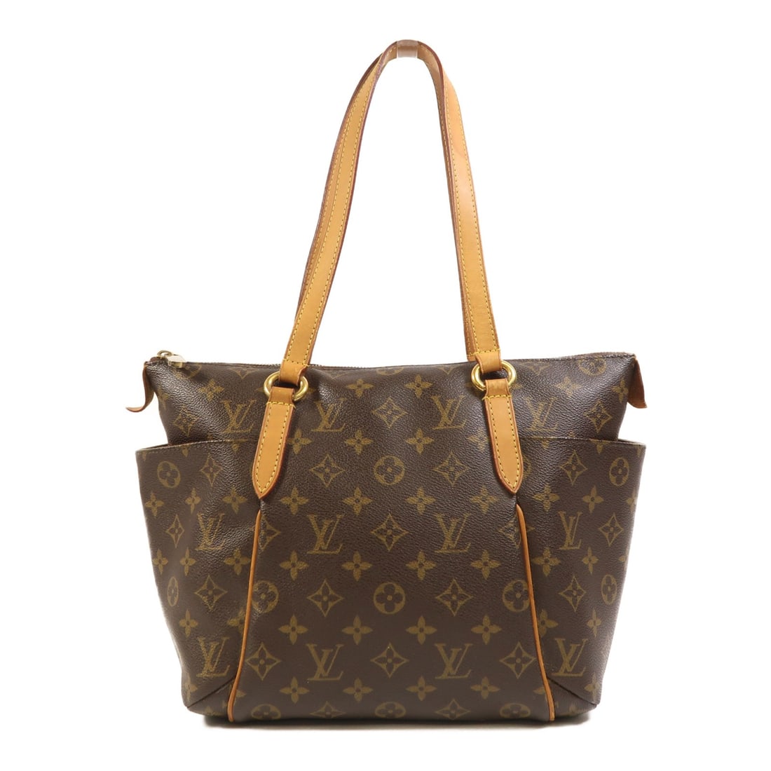 Louis Vuitton Totally PM Monogram Canvas Shoulder Tote with Gold Hardware: Louis Vuitton Totally PM Monogram Canvas Shoulder Tote with Gold Hardware This Louis Vuitton Totally PM shoulder tote bag features the iconic monogram design in brown PVC coated canvas. It is crafted 