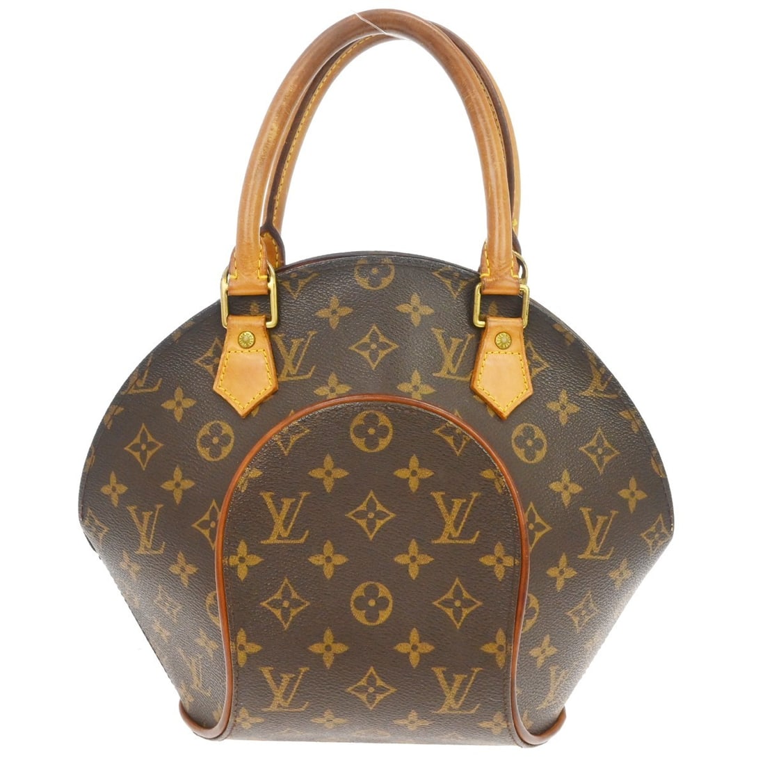 Louis Vuitton Ellipse PM Monogram Canvas Top Handle Bag: Louis Vuitton Ellipse PM Monogram Canvas Top Handle Bag This Louis Vuitton Ellipse PM handbag features the iconic monogram canvas leather exterior with beige double handles and gold hardware. Designed