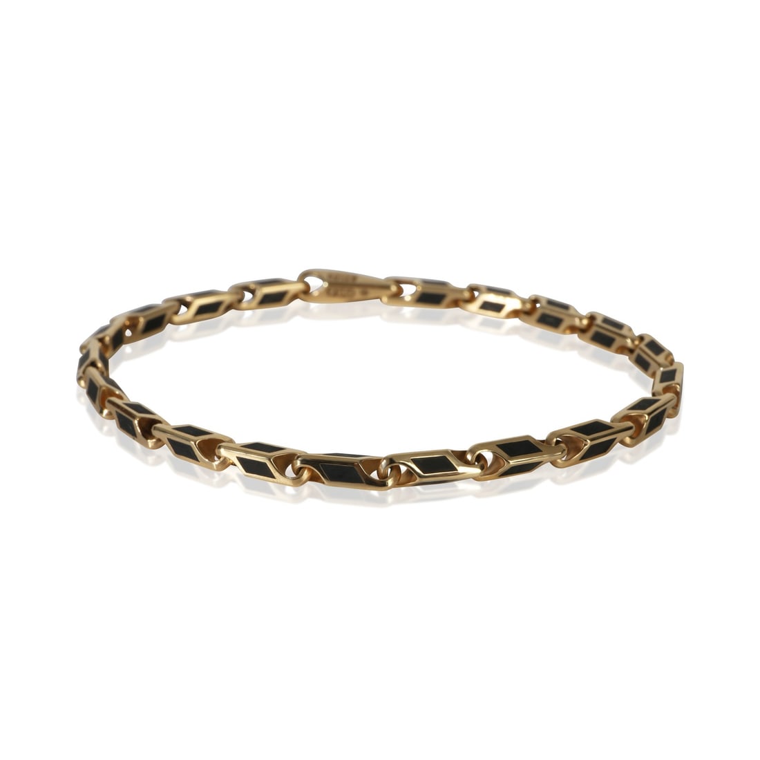 Men's 18k Yellow Gold Streamline Faceted Chain Bracelet with Box: Men's 18k Yellow Gold Streamline Faceted Chain Bracelet with Box This David Yurman Streamline Faceted Chain bracelet is crafted from 18k yellow gold and features a faceted chain design. The bracelet i