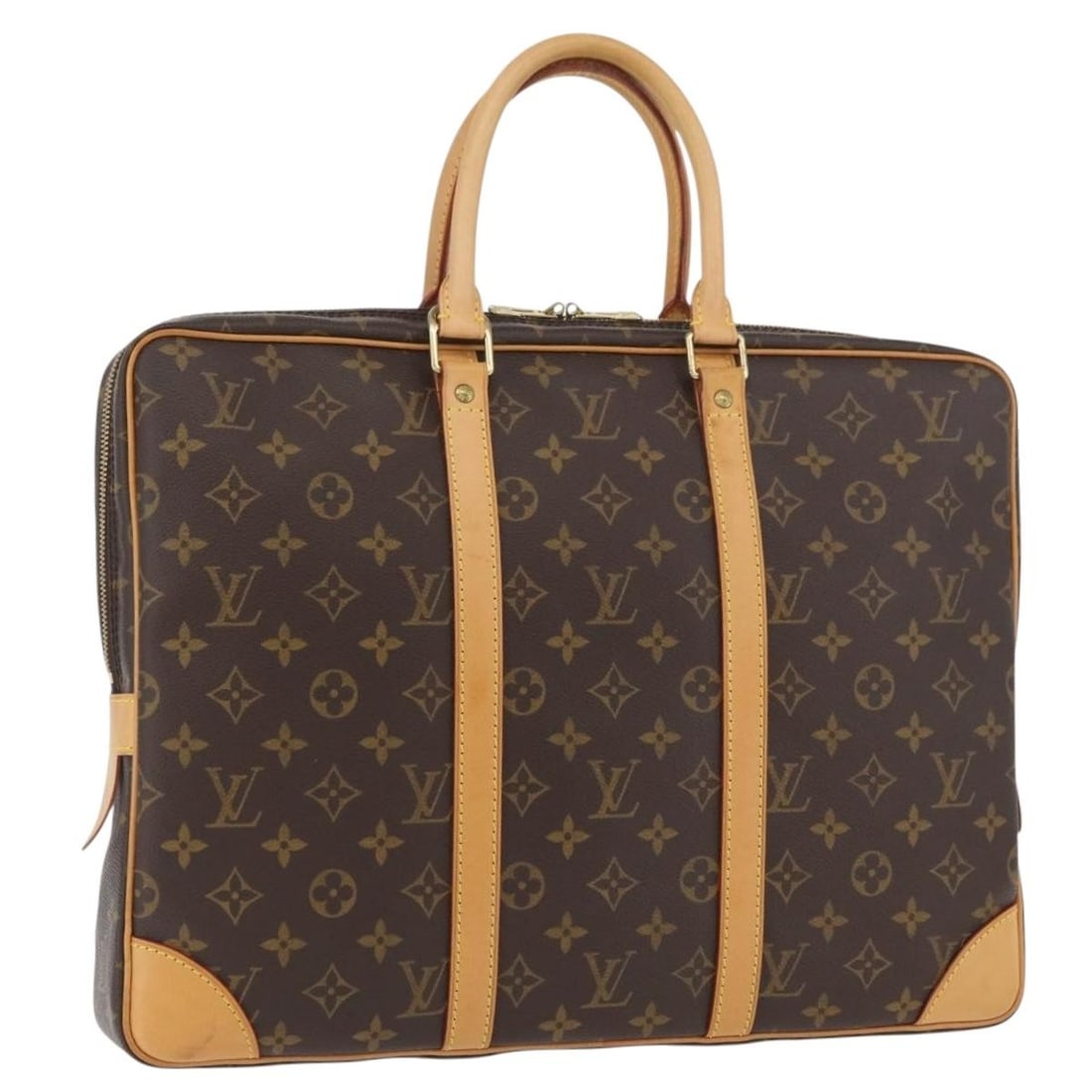 Louis Vuitton Monogram Canvas M53361 Porte Documents Voyage Briefcase France: Louis Vuitton Monogram Canvas M53361 Porte Documents Voyage Briefcase France This Louis Vuitton Monogram Porte Documents Voyage business bag features the iconic monogram canvas exterior with a classic
