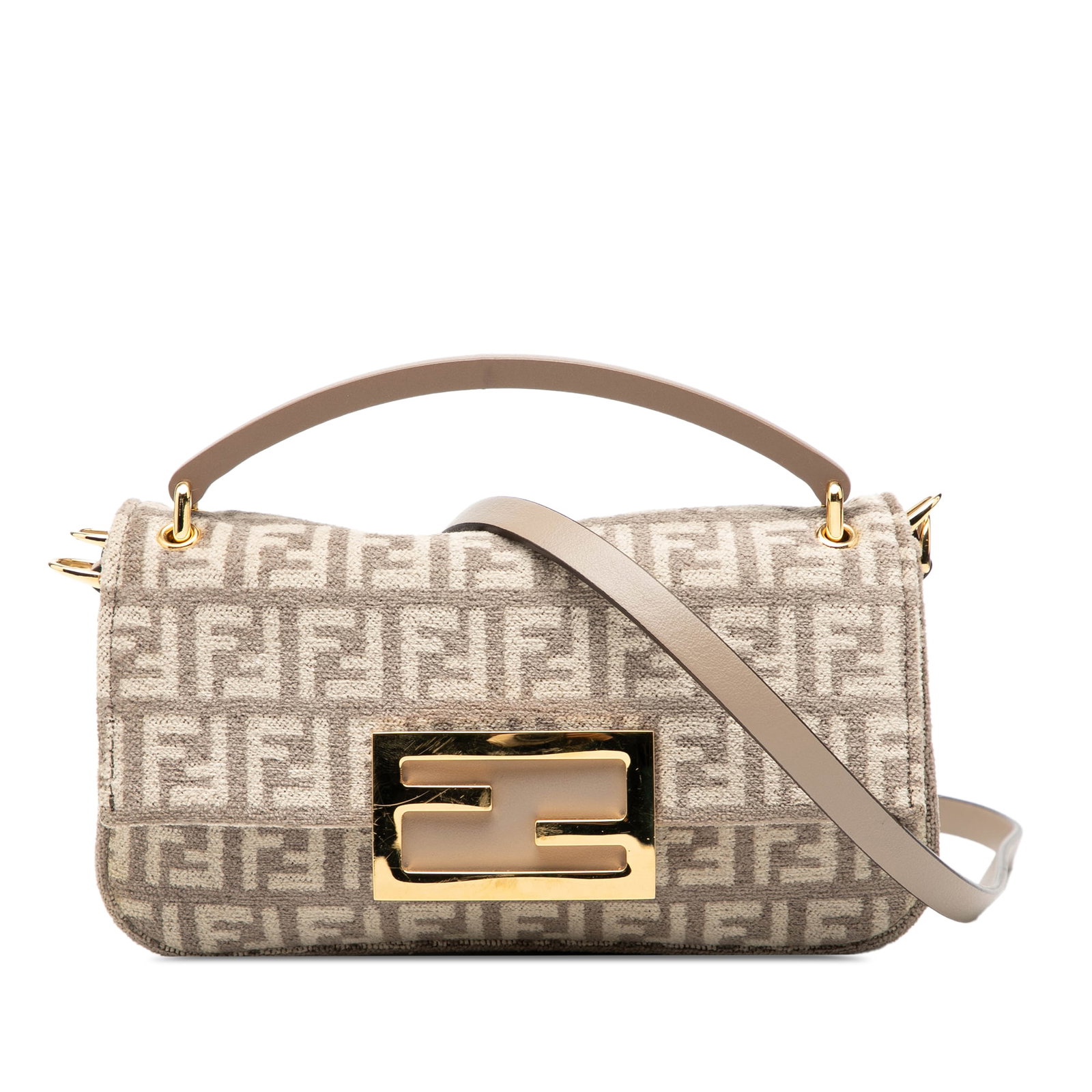 Fendi Zucchino Velvet Baguette Phone Pouch with Shoulder Strap (1 of 7)