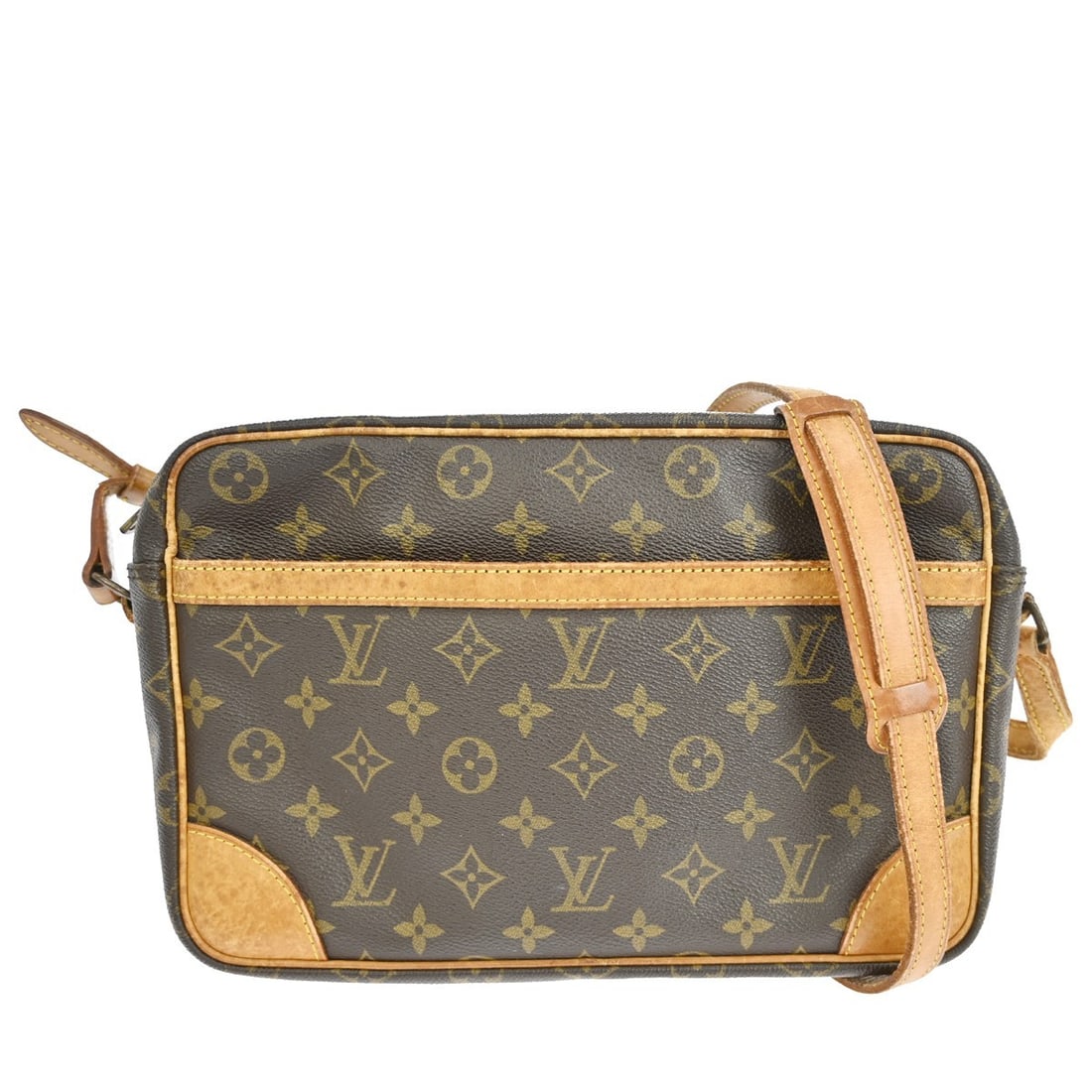 Louis Vuitton Trocadero 30 Monogram Canvas Brown Crossbody Shoulder Bag: Louis Vuitton Trocadero 30 Monogram Canvas Brown Crossbody Shoulder Bag This is a Louis Vuitton Trocadero 30 crossbody shoulder bag featuring the iconic monogram canvas exterior and brown leather stra
