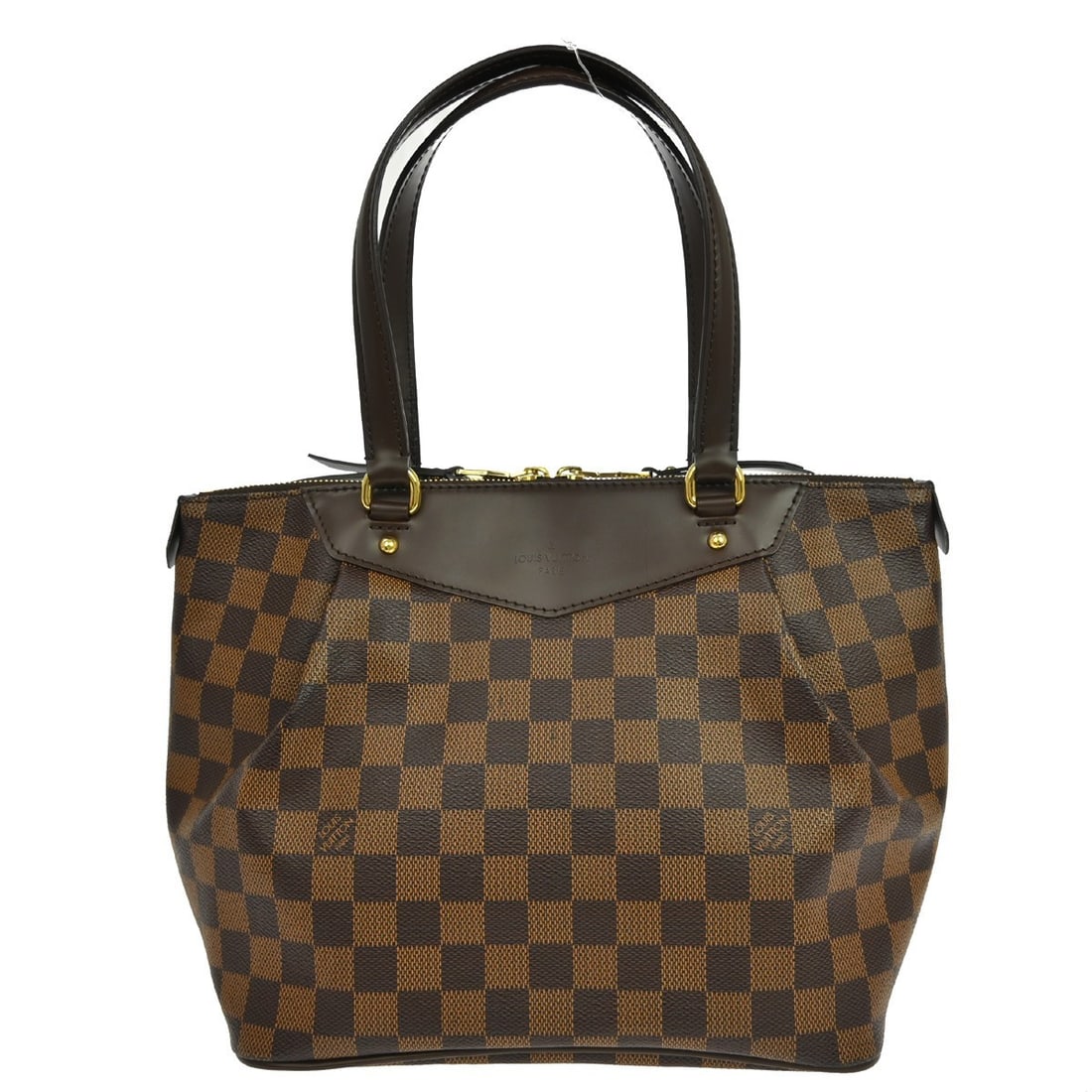 Louis Vuitton Westminster PM Damier Canvas Brown Shoulder Tote Bag: Louis Vuitton Westminster PM Damier Canvas Brown Shoulder Tote Bag This Louis Vuitton Westminster PM shoulder bag features the iconic Damier canvas leather exterior with a classic check pattern and lo