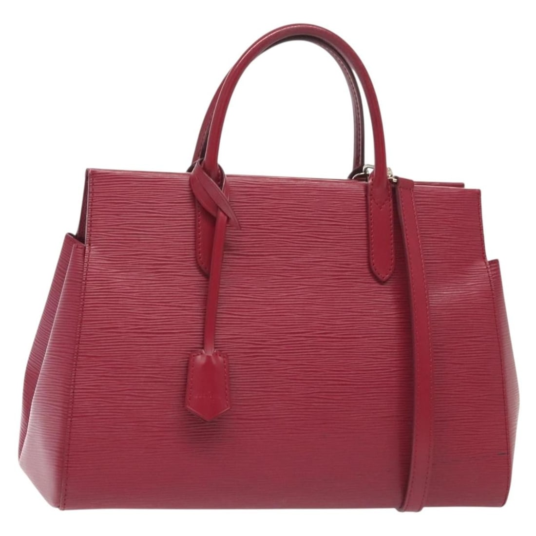 Louis Vuitton Marly Pink Leather Handbag 34cm by 24cm by 15cm: Louis Vuitton Marly Pink Leather Handbag 34cm by 24cm by 15cm This Louis Vuitton Marly handbag crafted from pink epi leather offers a stylish and functional design for women. It features a spacious in