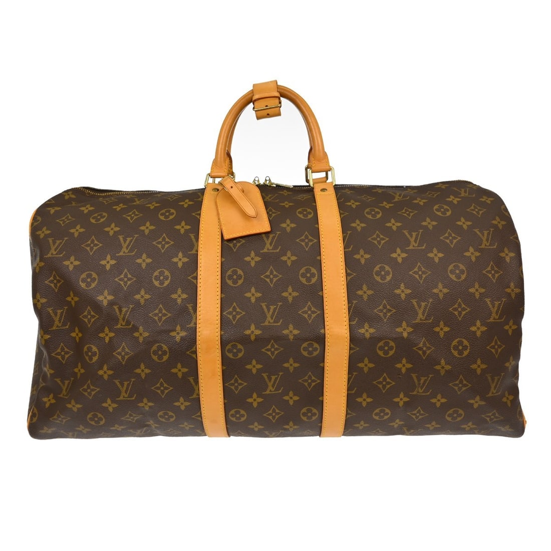 Louis Vuitton Keepall 55 Monogram Canvas Extra Large Travel Duffle Bag: Louis Vuitton Keepall 55 Monogram Canvas Extra Large Travel Duffle Bag The Louis Vuitton Keepall 55 is a vintage travel duffle handbag crafted from monogram canvas leather. Designed for unisex adults,