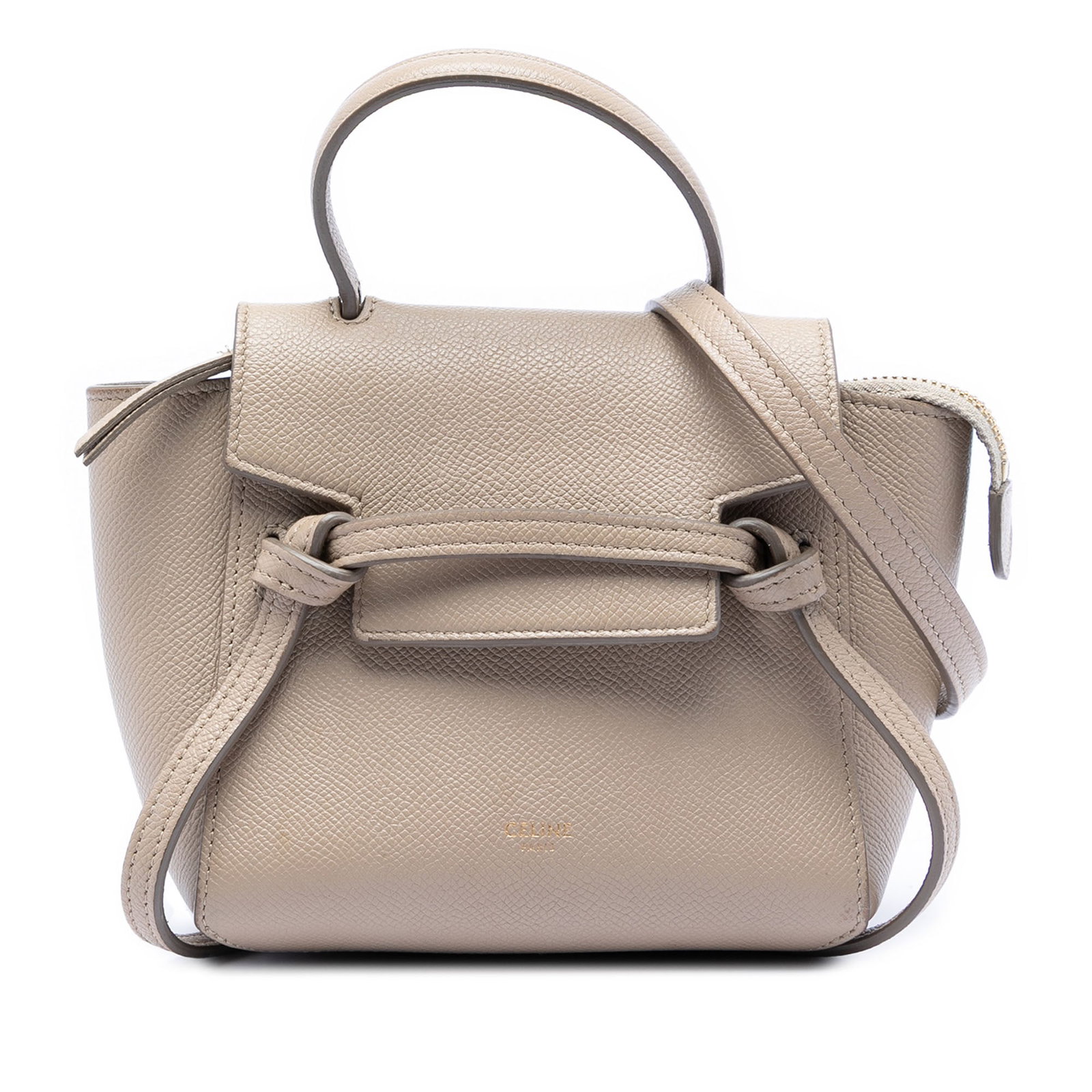 Celine Pico Belt Bag in Grained Calfskin Leather Brown (1 of 7)