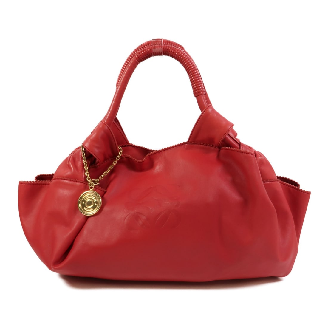 LOEWE Mistral Lambskin Shoulder Bag Blue GHW: LOEWE Mistral Lambskin Shoulder Bag Blue GHW This LOEWE Mistral shoulder bag is crafted from luxurious lambskin leather and features a stylish blue exterior. Designed for women, it offers a spacious i