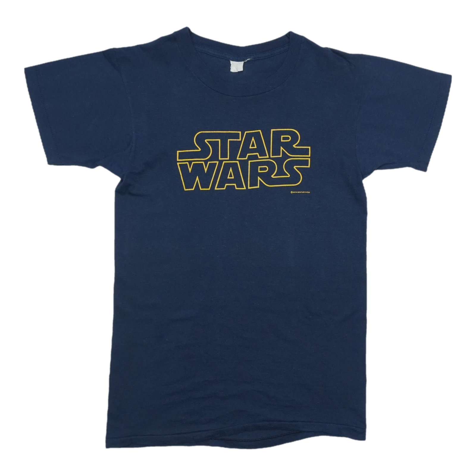 Vintage 1970s Blue Star Wars Cotton Logo T-Shirt Size Medium (1 of 4)