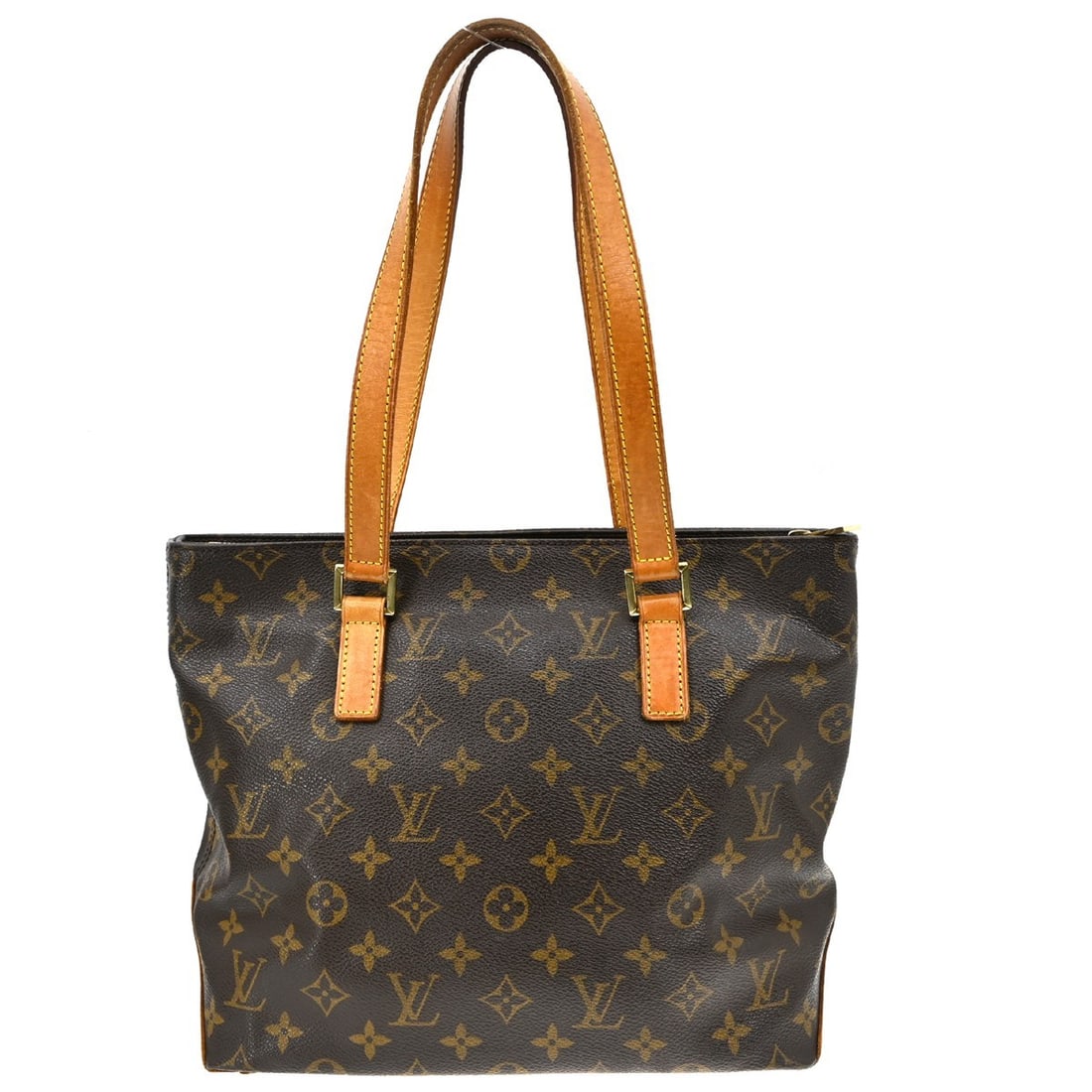 Louis Vuitton Cabas Piano Monogram Canvas Tote Bag Brown M51148: Louis Vuitton Cabas Piano Monogram Canvas Tote Bag Brown M51148 This Louis Vuitton Cabas Piano tote bag features the iconic monogram canvas leather exterior with a brown finish and double beige handle