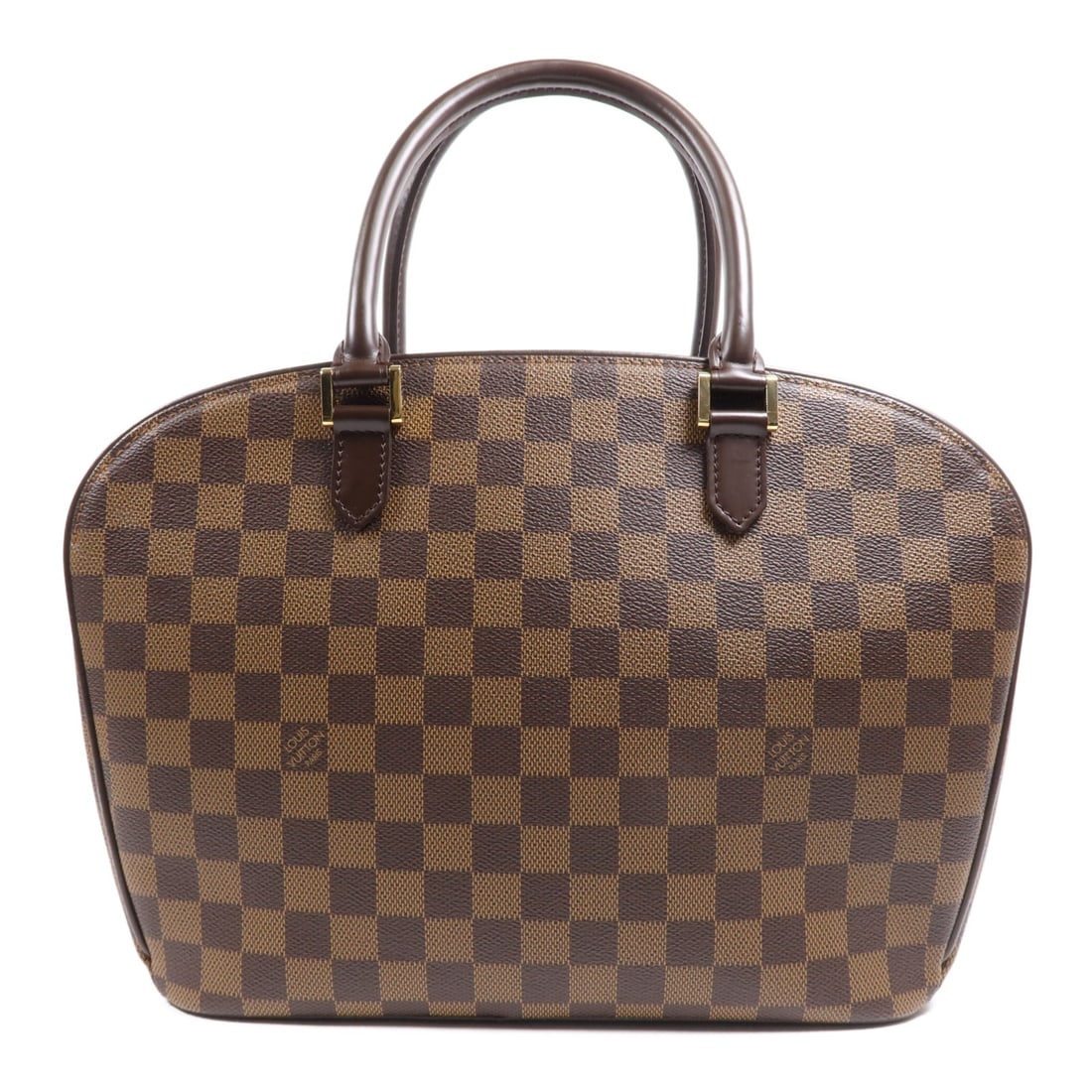 LOUIS VUITTON Sarria Handbag N51282 Damier Ebene Brown GHW: LOUIS VUITTON Sarria Handbag N51282 Damier Ebene Brown GHW The LOUIS VUITTON Sarria Horizontal Handbag (N51282) features a stylish Damier Ebene pattern in a rich brown hue, crafted from durable PVC co