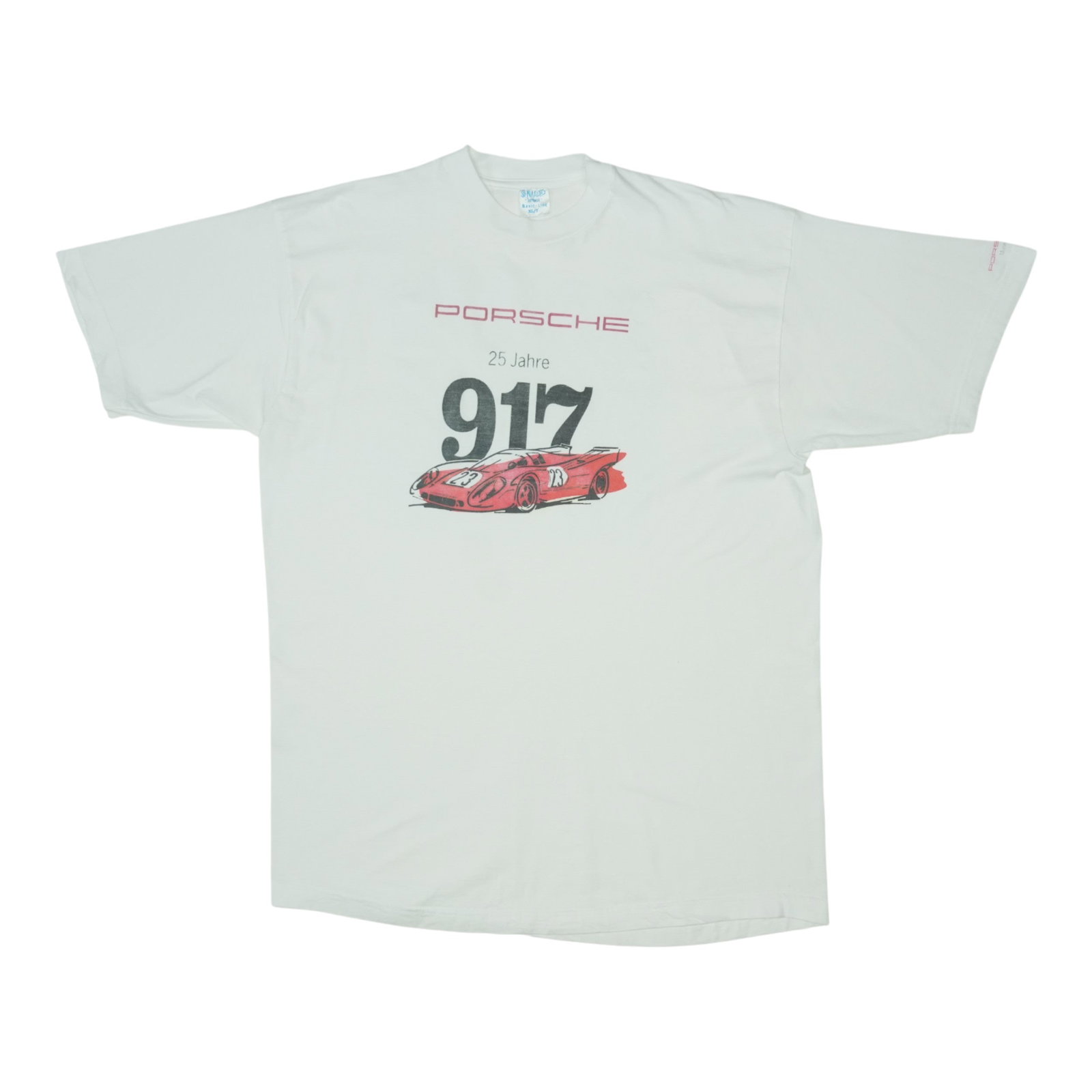 White Cotton Extra Large Porsche 917 Vintage Shirt from 1990s (1 of 5)