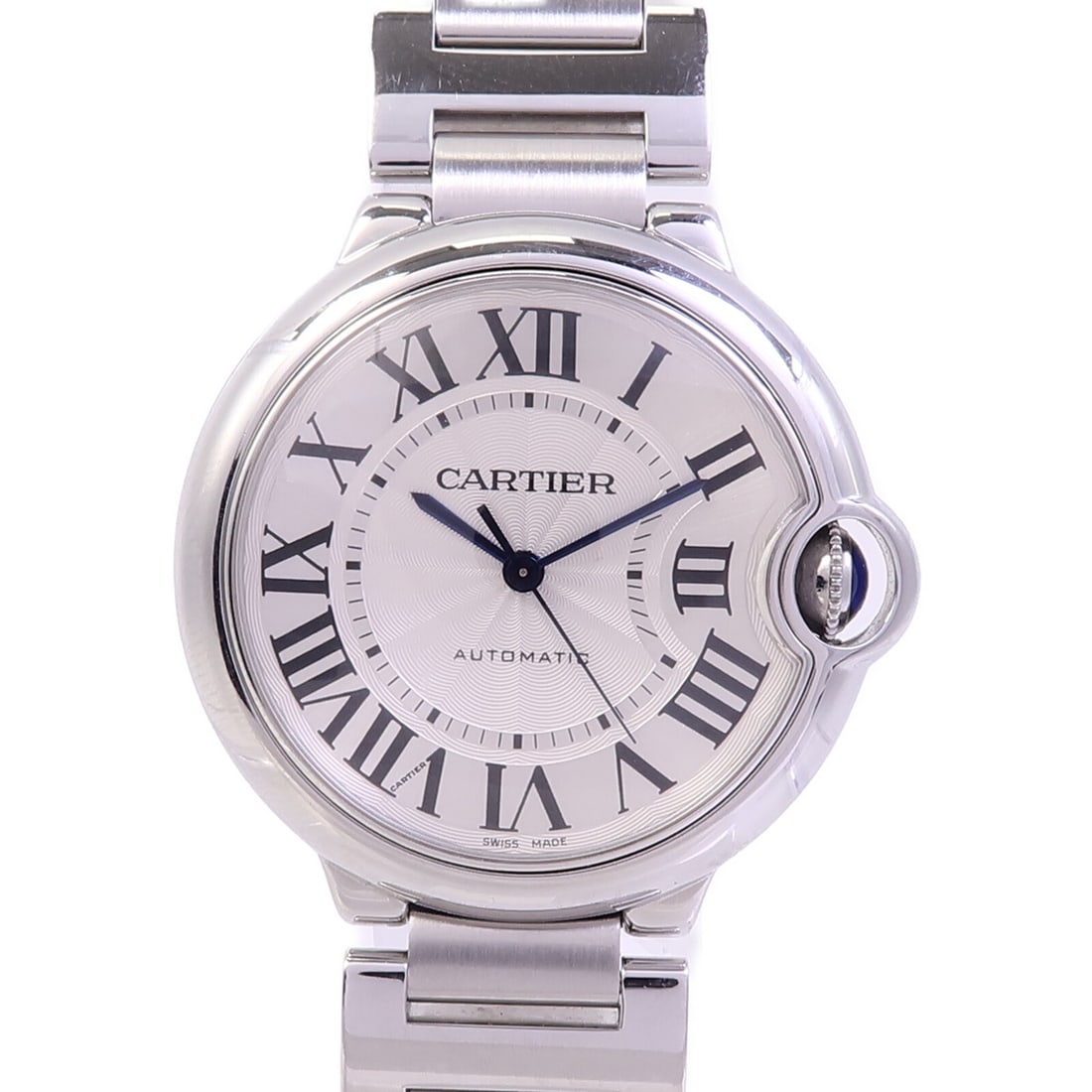 Cartier Ballon Bleu Automatic Stainless Steel White Dial Womens Watch: Cartier Ballon Bleu Automatic Stainless Steel White Dial Womens Watch This Cartier Ballon Bleu W6920046 is a sophisticated women's wristwatch crafted from stainless steel. Featuring a white dial and a