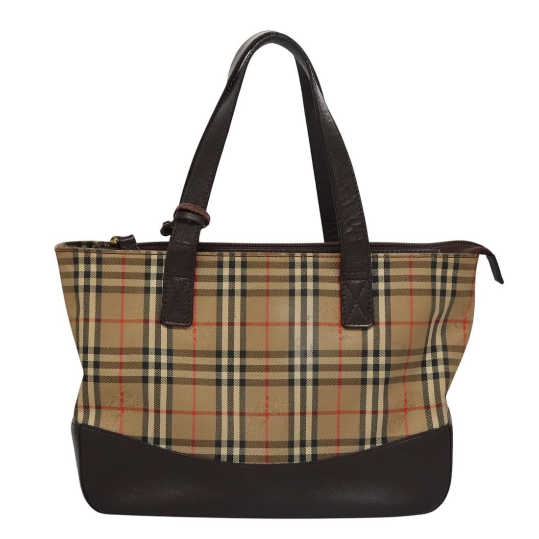 Burberry Nova Check Beige Canvas and Leather Women's Handbag (1 of 18)