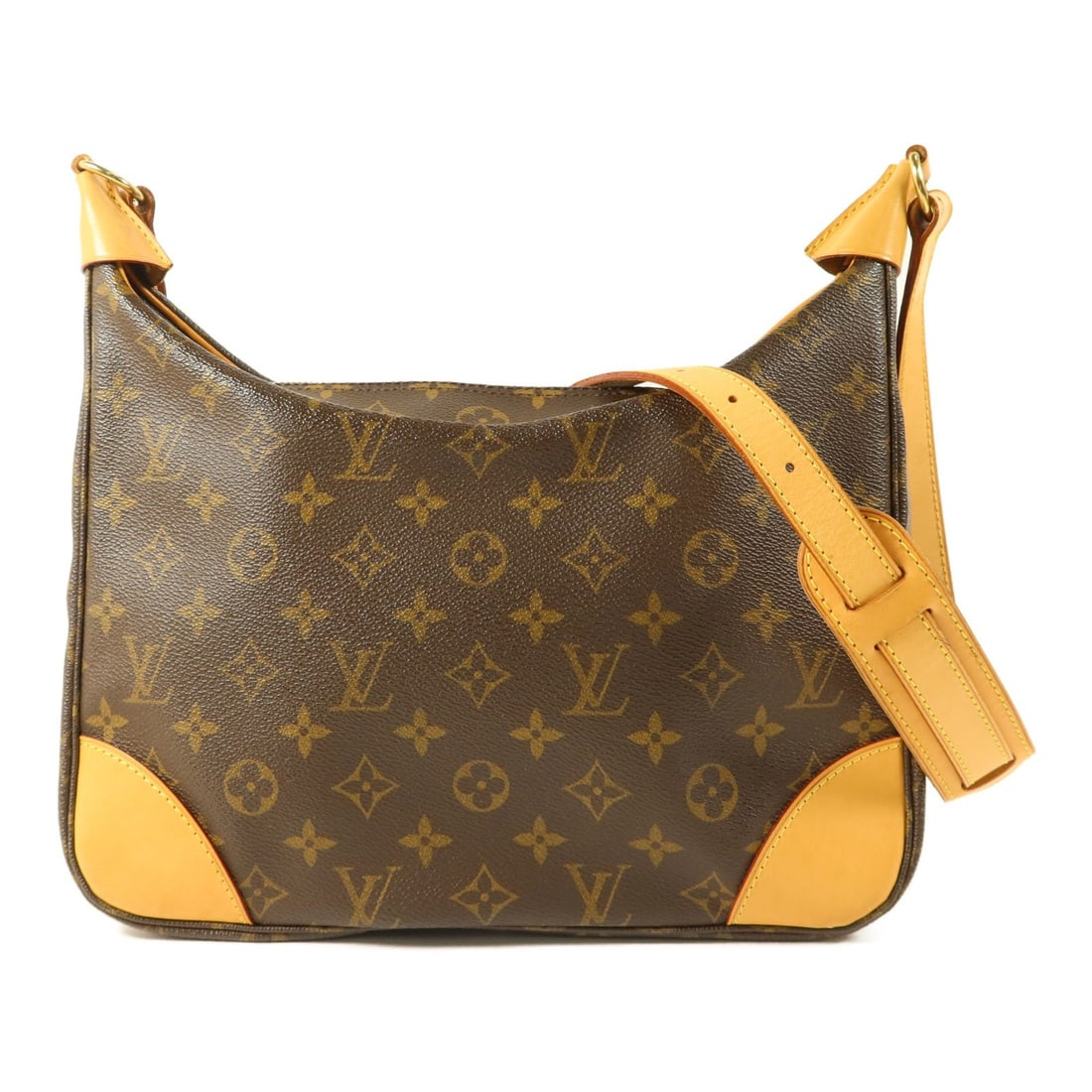 Louis Vuitton Boulogne Monogram Brown Shoulder Bag GHW M51262: Louis Vuitton Boulogne Monogram Brown Shoulder Bag GHW M51262 This Louis Vuitton Boulogne shoulder bag features the iconic monogram pattern in brown PVC coated canvas with gold-tone hardware. Designed