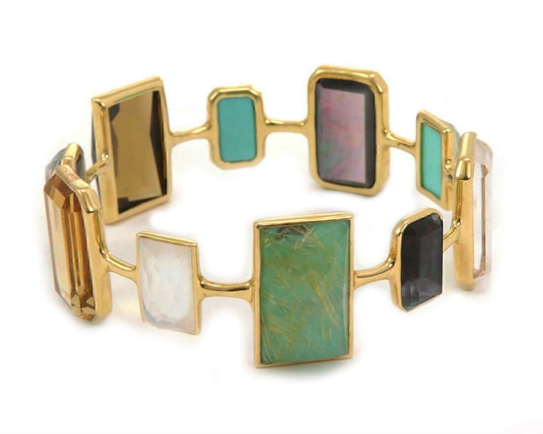 Ippolita Rock Candy Gelato 18k Gold Gemstone Bangle Bracelet (1 of 6)