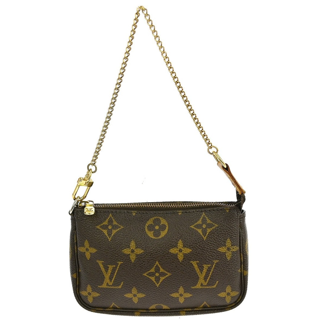 Louis Vuitton Mini Pochette Accessoires Monogram Canvas Handbag M58009: Louis Vuitton Mini Pochette Accessoires Monogram Canvas Handbag M58009 This Louis Vuitton Mini Pochette Accessoires features the iconic Monogram canvas leather exterior with a brown colorway. Designed