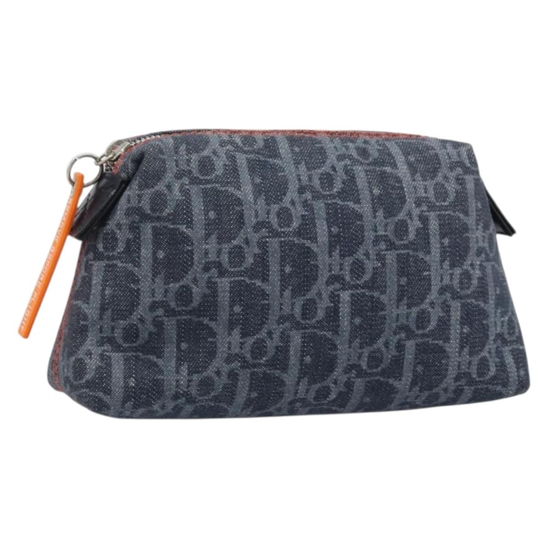 Christian Dior Navy Trotter Canvas Pouch Silver Accents Spain (1 of 16)